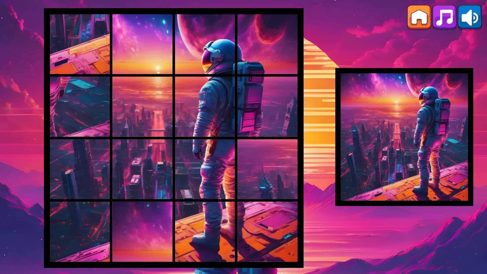 OG Puzzlers: Synthwave Astronauts görsel 3