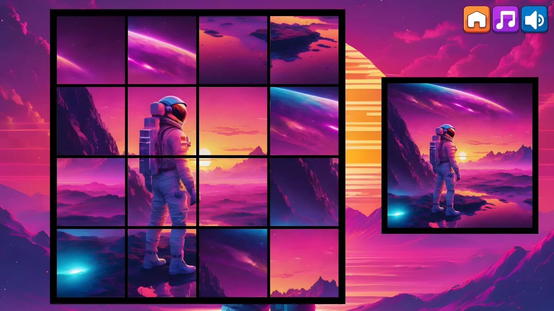 OG Puzzlers: Synthwave Astronauts görsel 4