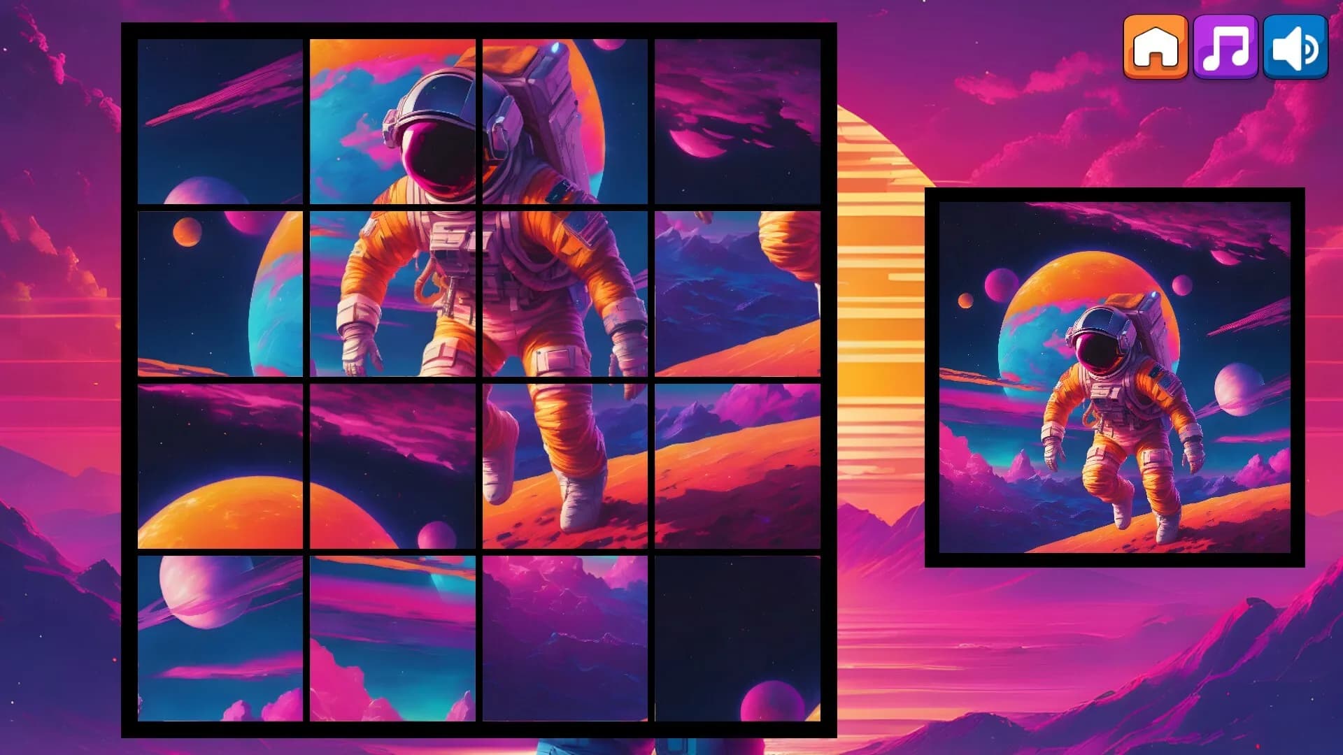 OG Puzzlers: Synthwave Astronauts görsel 5
