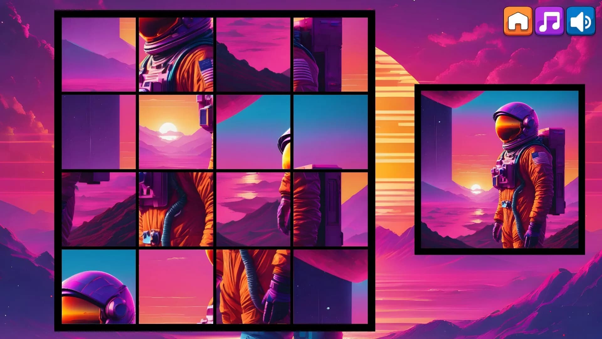 OG Puzzlers: Synthwave Astronauts görsel 6