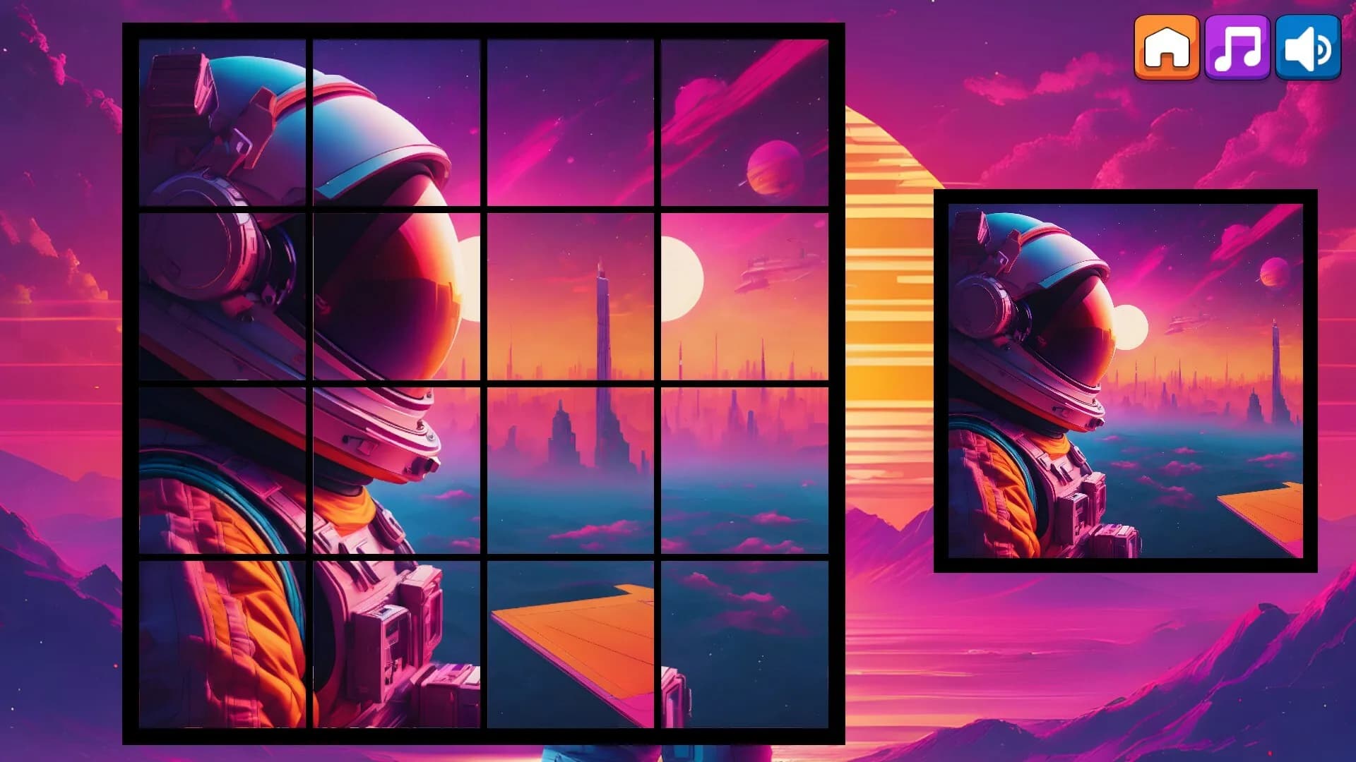 OG Puzzlers: Synthwave Astronauts görsel 7