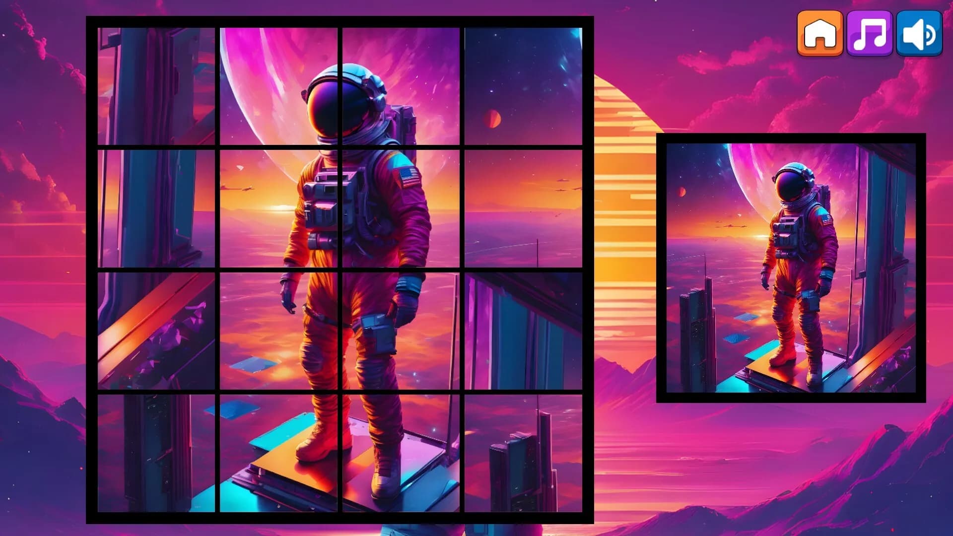OG Puzzlers: Synthwave Astronauts görsel 8