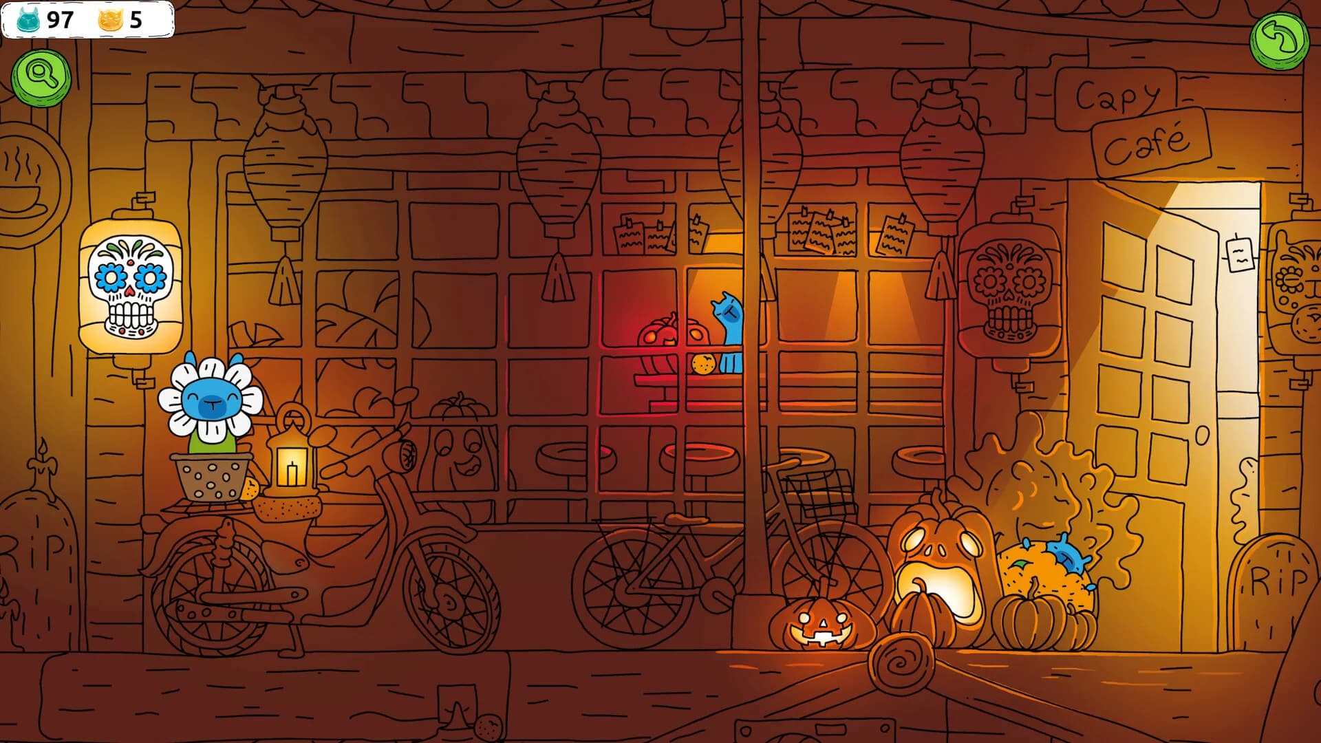 Hidden Capybaras with Orange and Pumpkins: Spooky Halloween Edition görsel 4