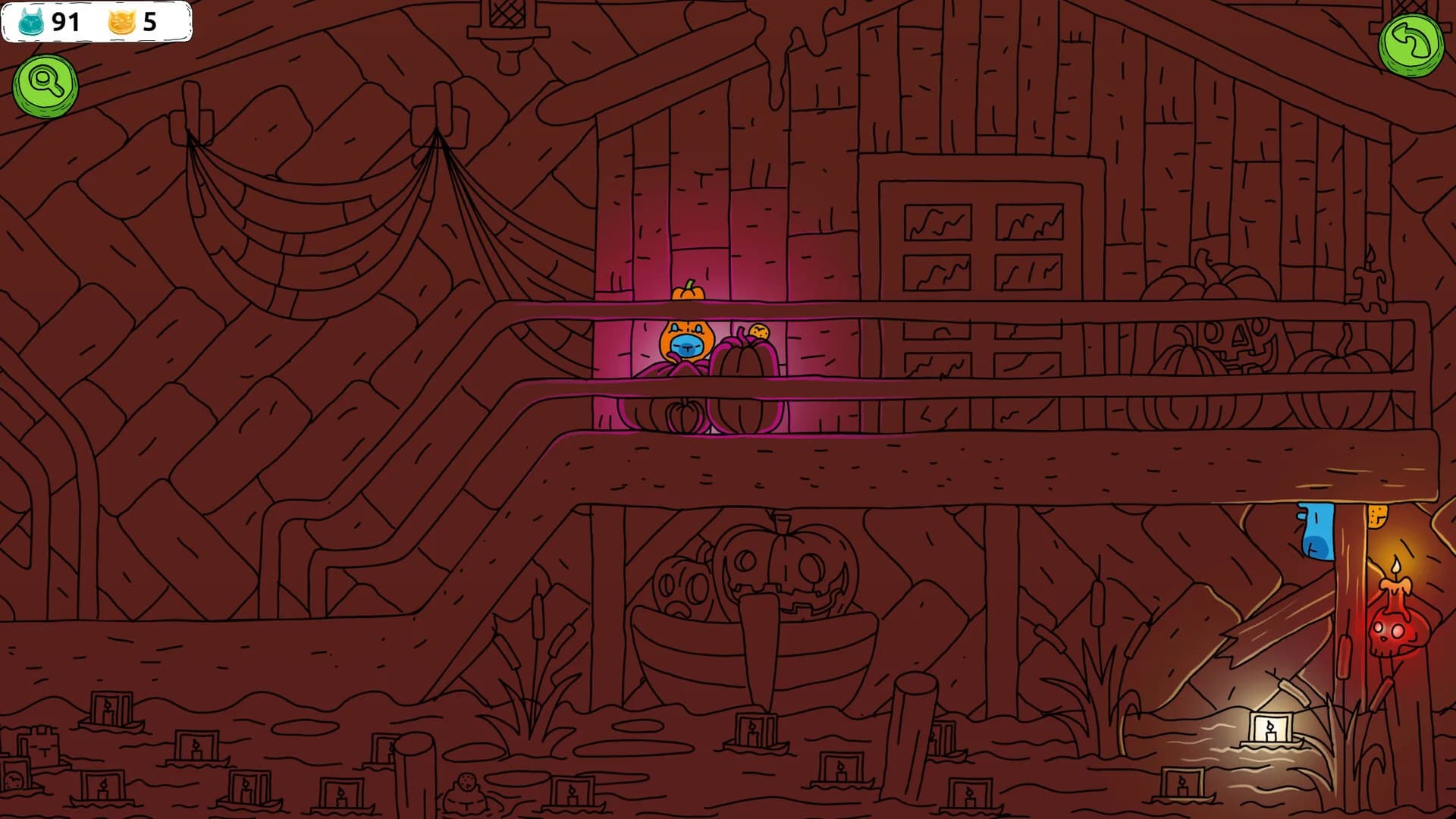 Hidden Capybaras with Orange and Pumpkins: Spooky Halloween Edition görsel 7
