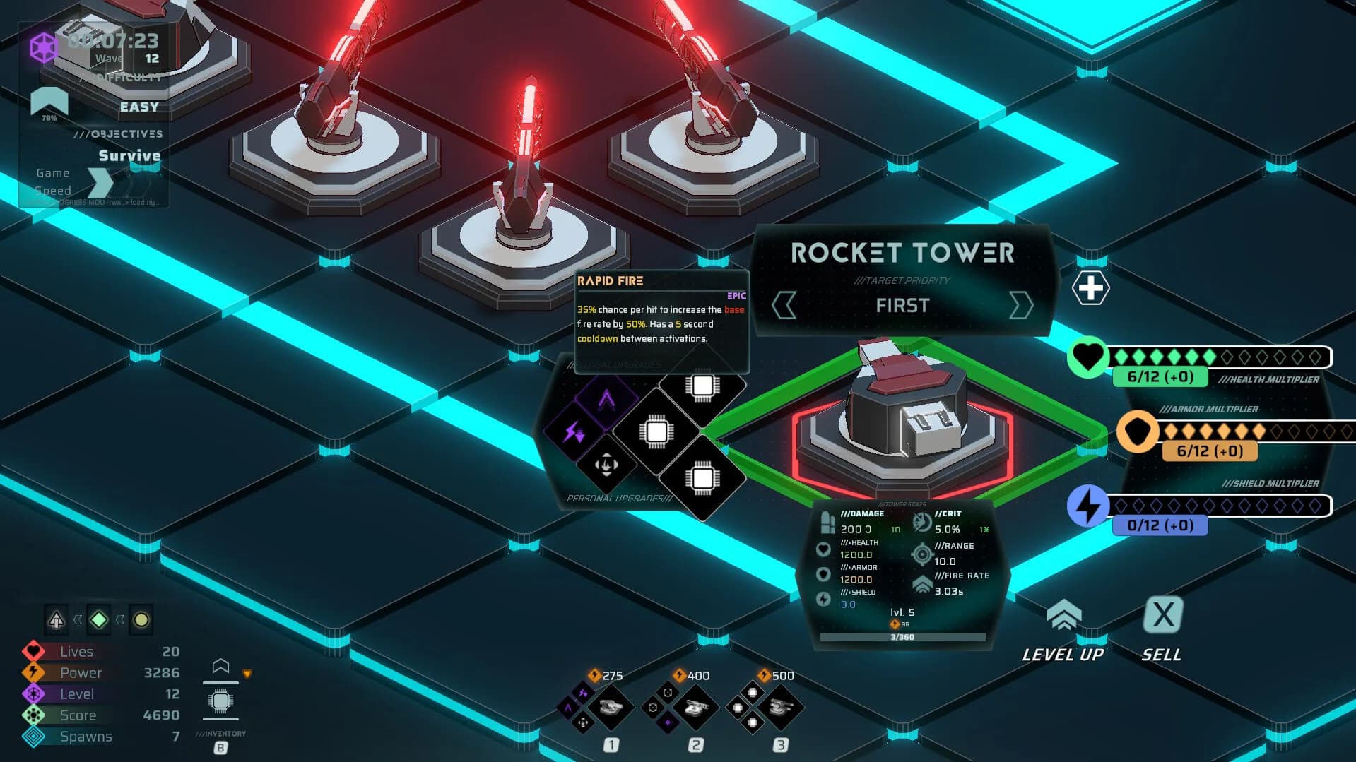 Neon Grid Defenders görsel 6