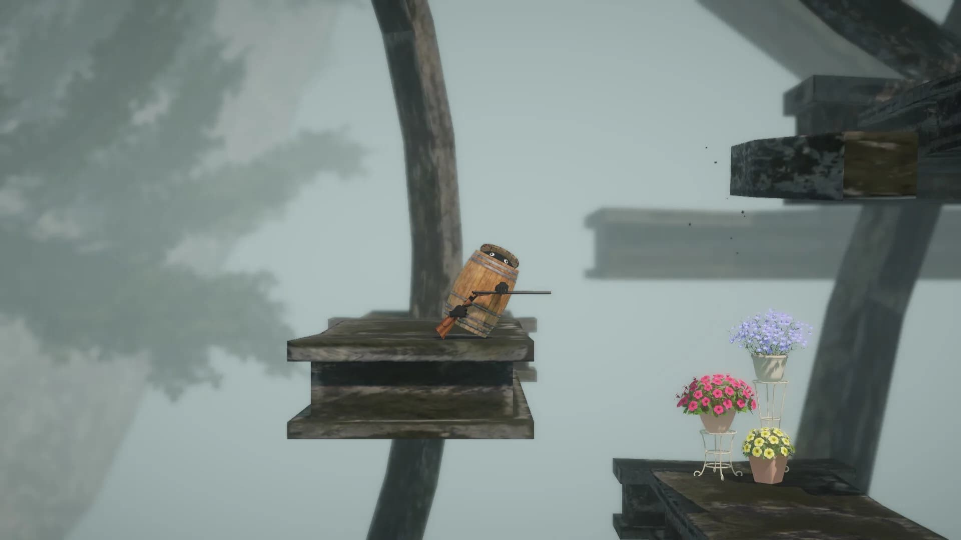 Climbing In Barrel With Double-Barrel görsel 3