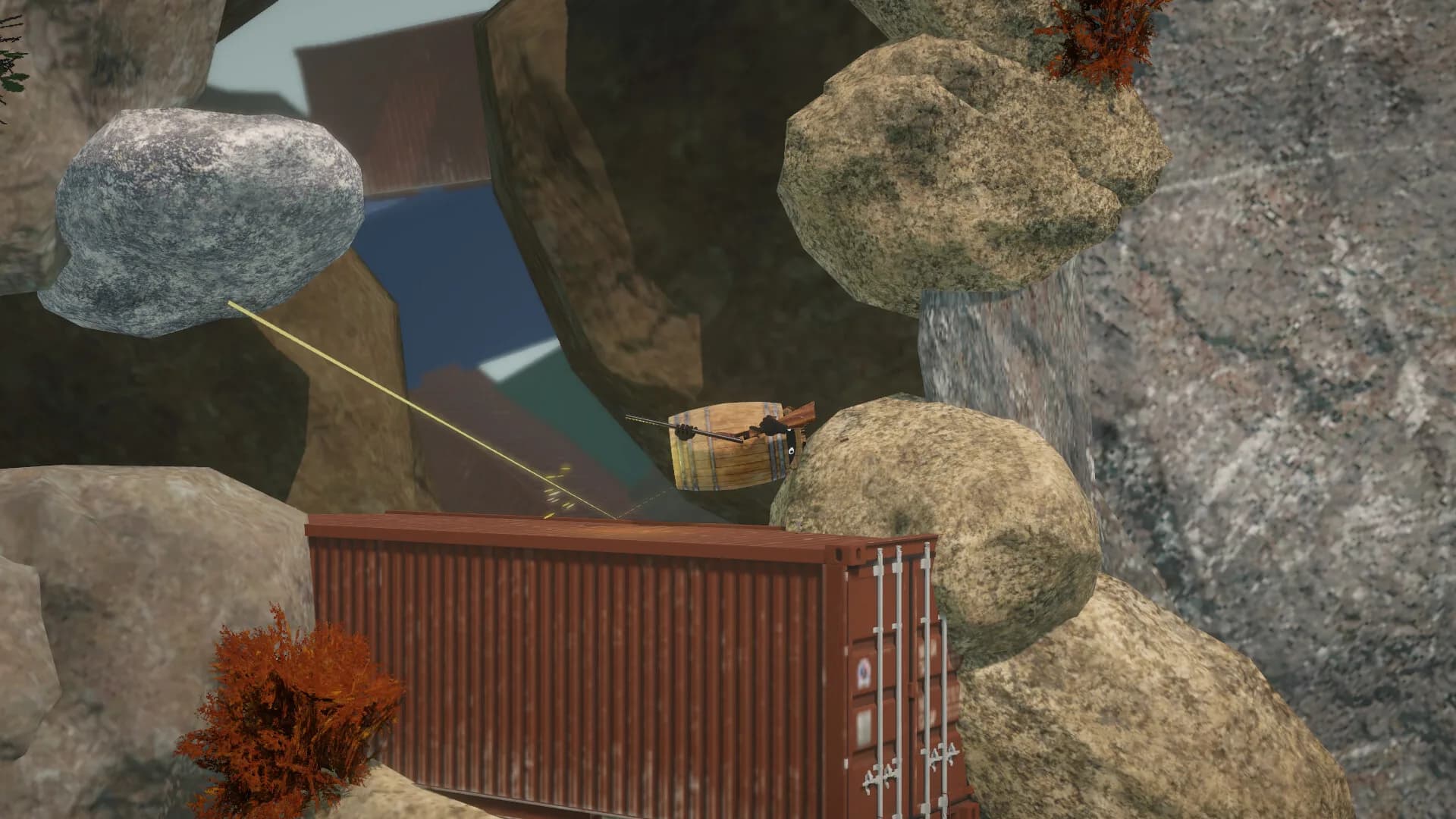 Climbing In Barrel With Double-Barrel görsel 7