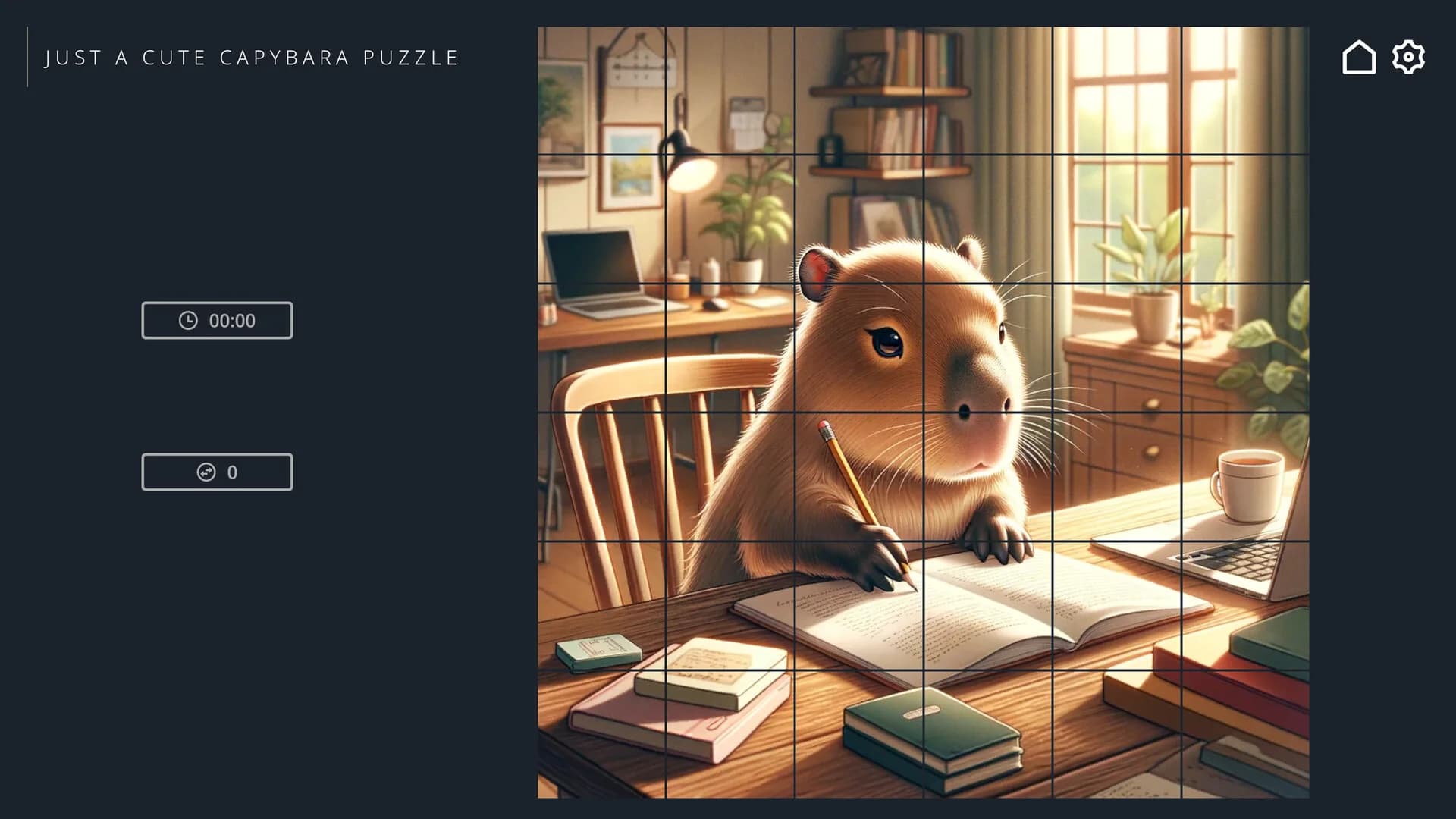 Just a Cute Capybara Puzzle görsel 6
