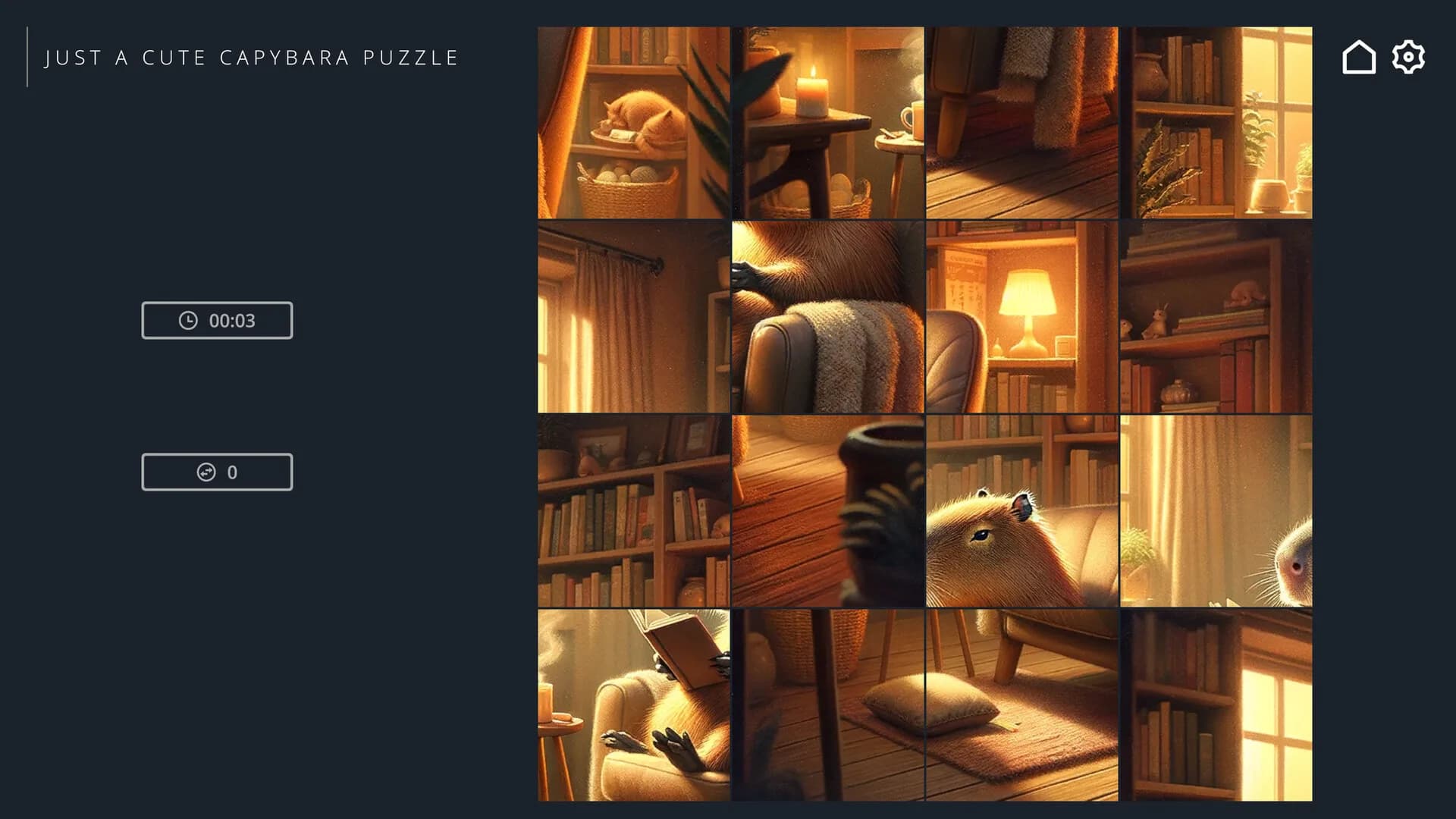 Just a Cute Capybara Puzzle görsel 8