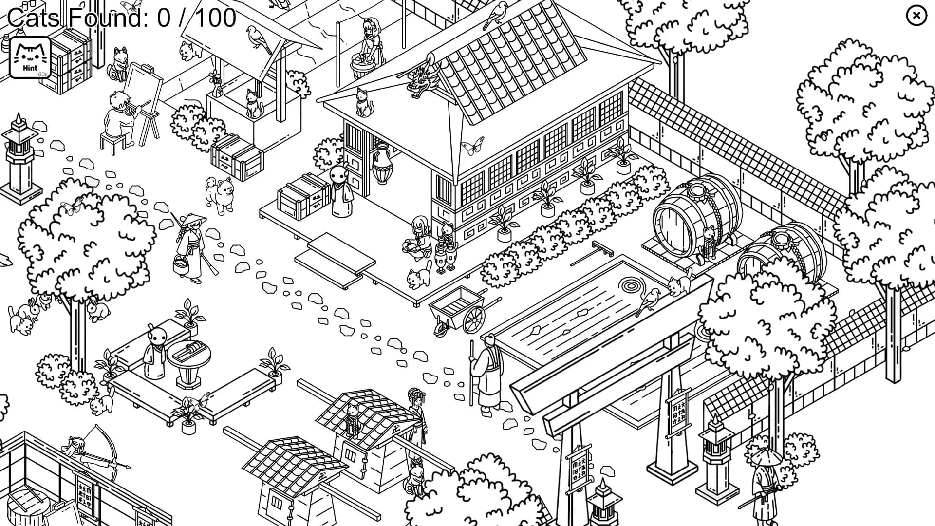 Hidden Felines: Japanese Village görsel 4