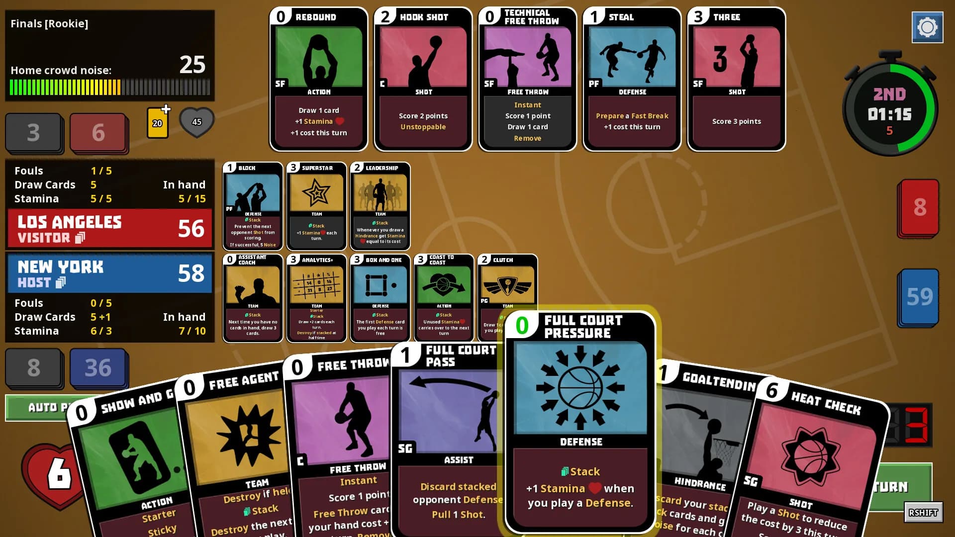 Clutchtime™: Basketball Deckbuilder görsel 2