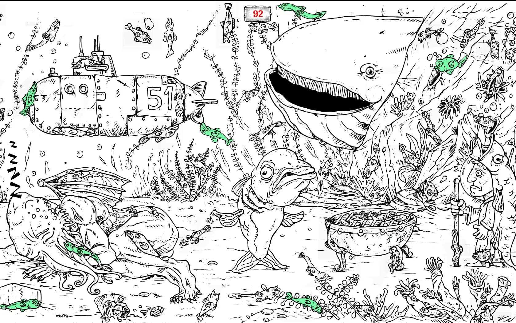 100 hidden Cthulhu fish görsel 4