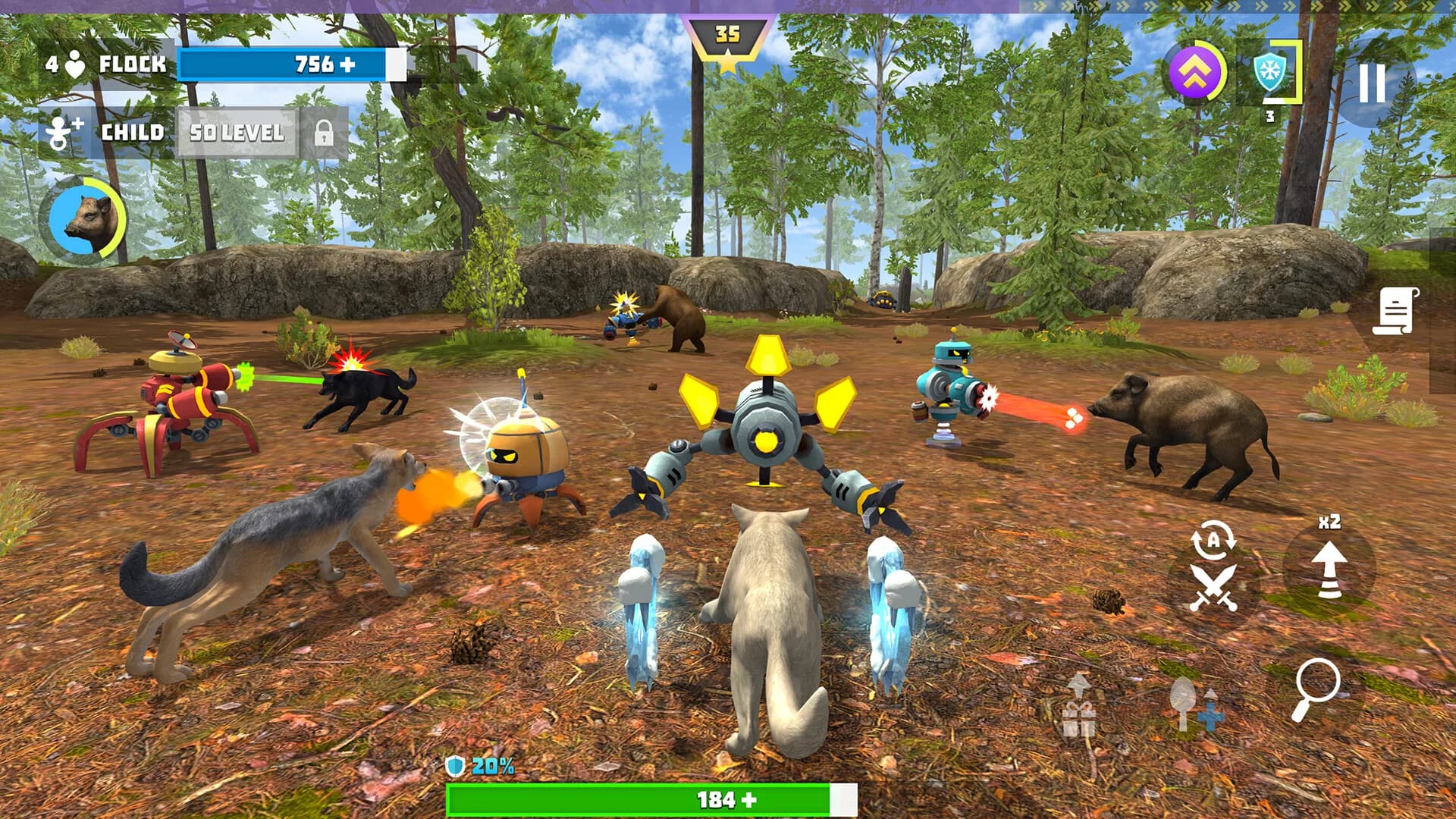 Wolf Hero: Animals vs Robots görsel 4