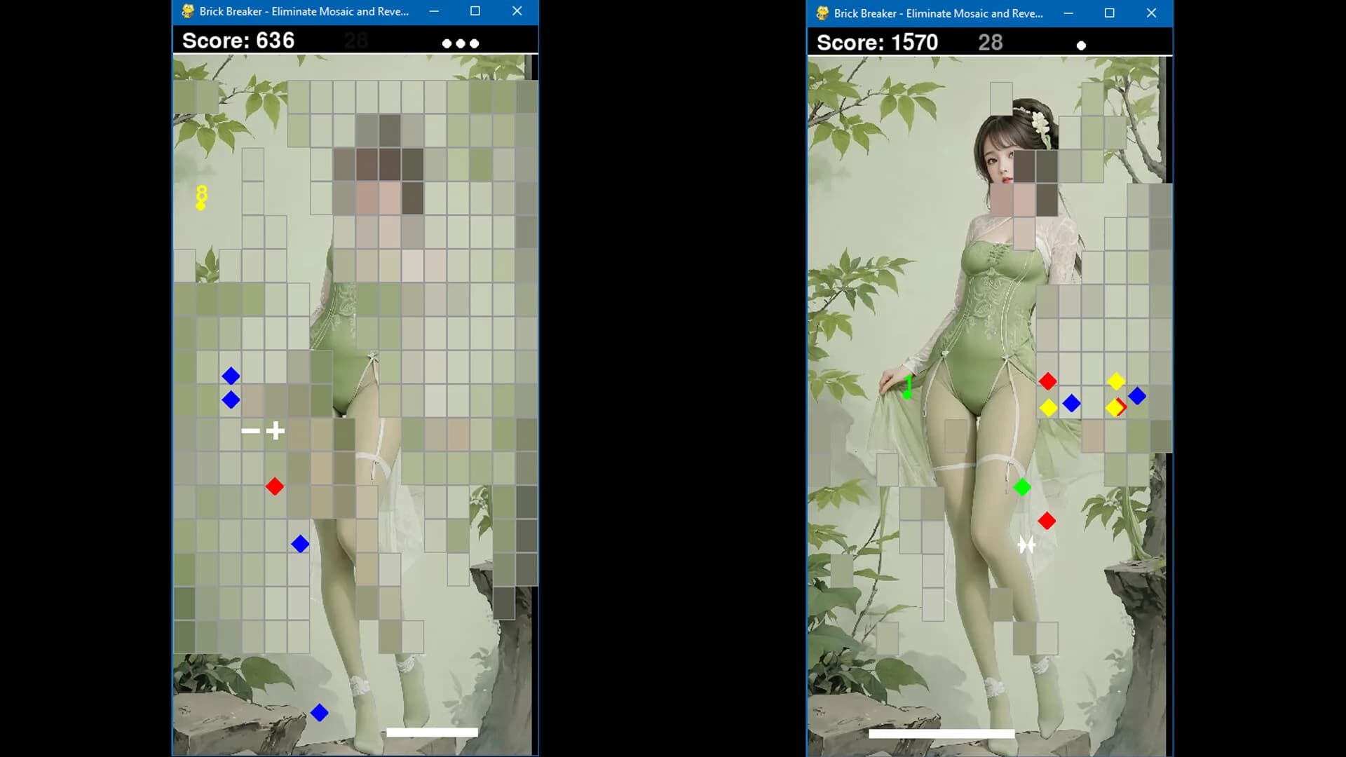 Brick Breaker: Eliminate Mosaic and Reveal Beauty 打砖块: 消除马赛克 揭开真面目 görsel 11