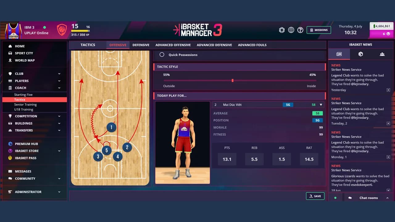 iBasket Manager 3 - Online Basketball Manager görsel 5