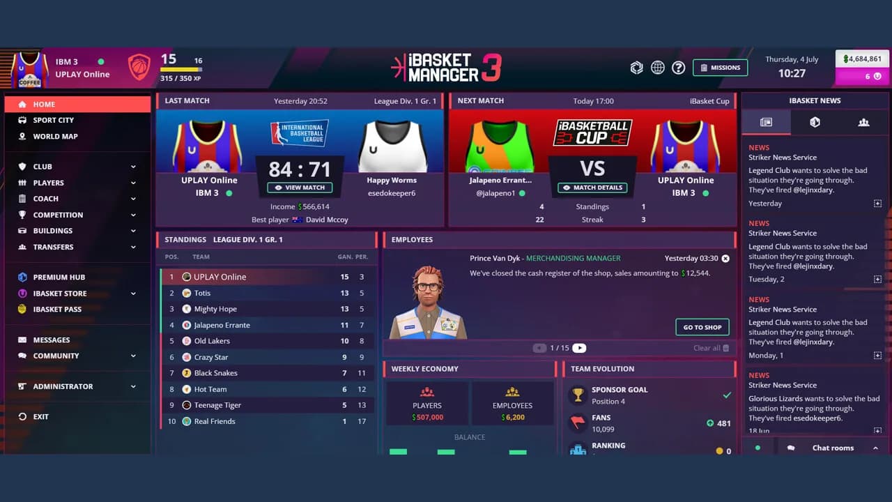 iBasket Manager 3 - Online Basketball Manager görsel 6
