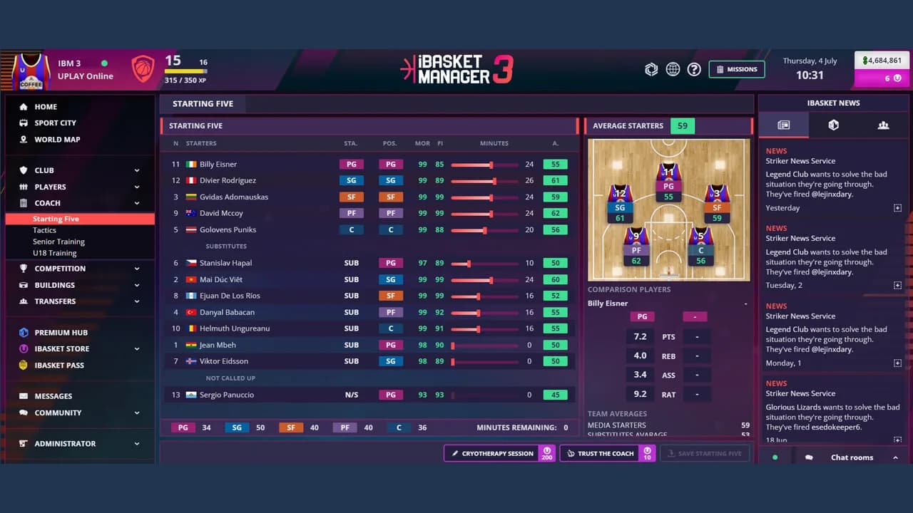 iBasket Manager 3 - Online Basketball Manager görsel 8