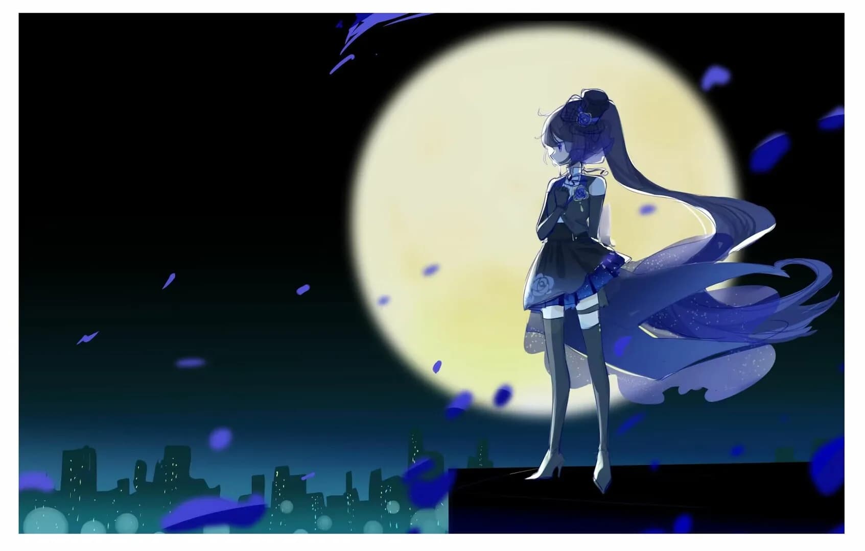 夜空色的魔法少女 - Nightsky Blue Magical Girl görsel 3