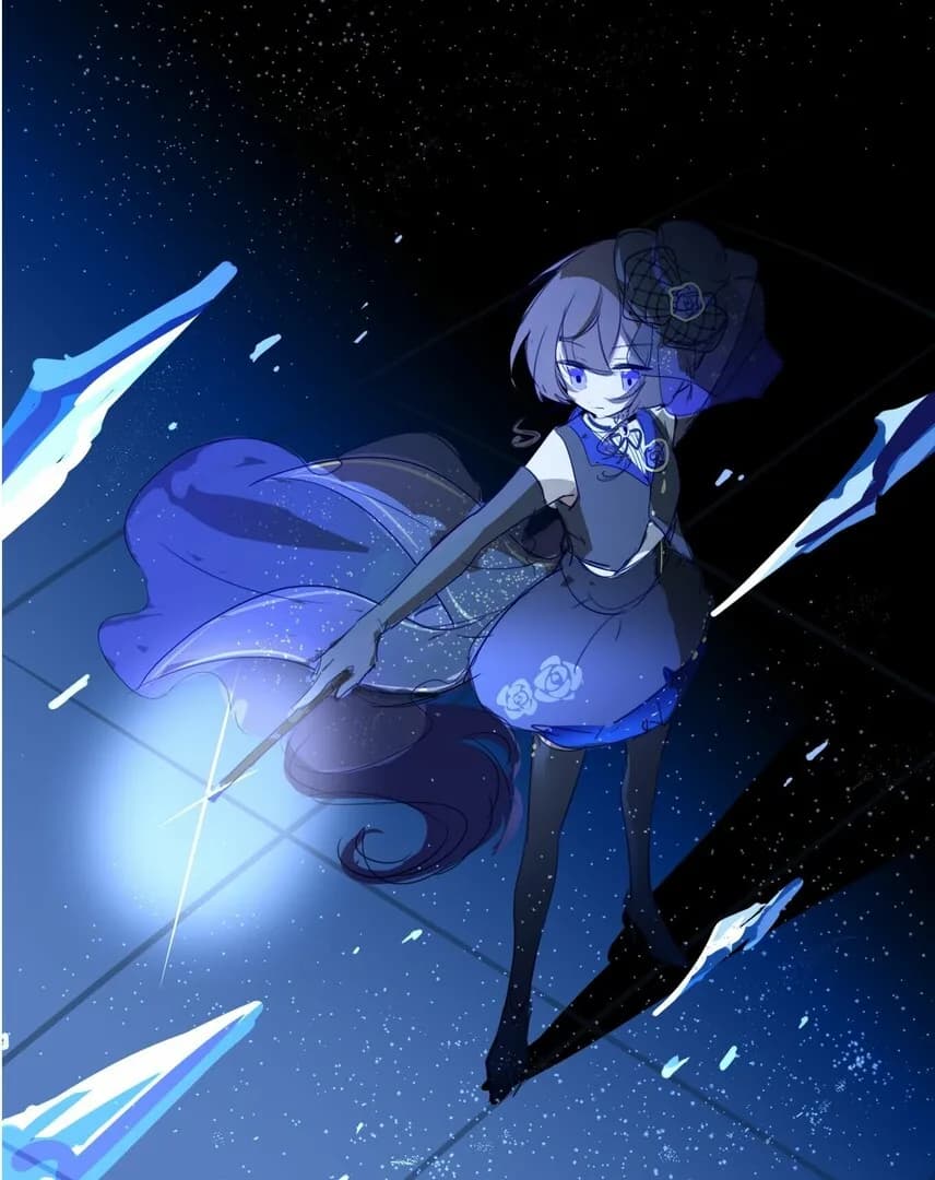夜空色的魔法少女 - Nightsky Blue Magical Girl görsel 4