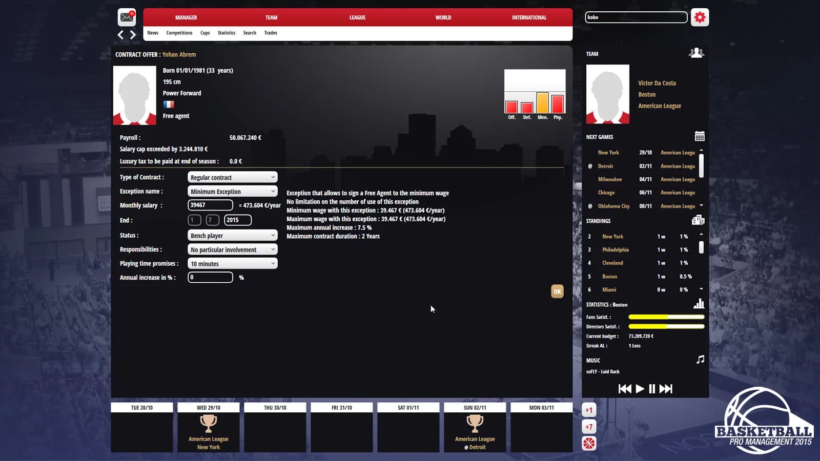 Basketball Pro Management 2015 görsel 6