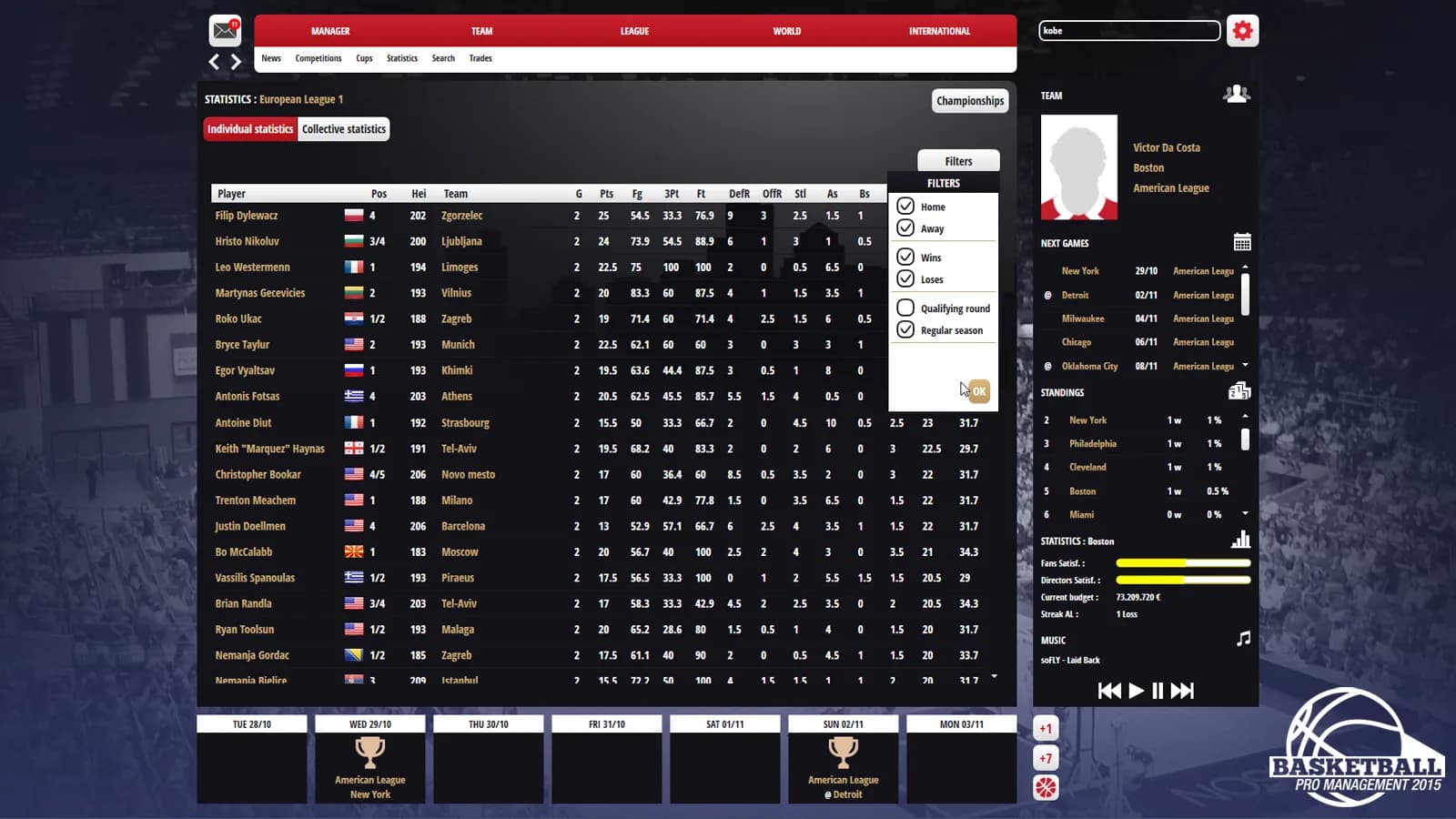 Basketball Pro Management 2015 görsel 11
