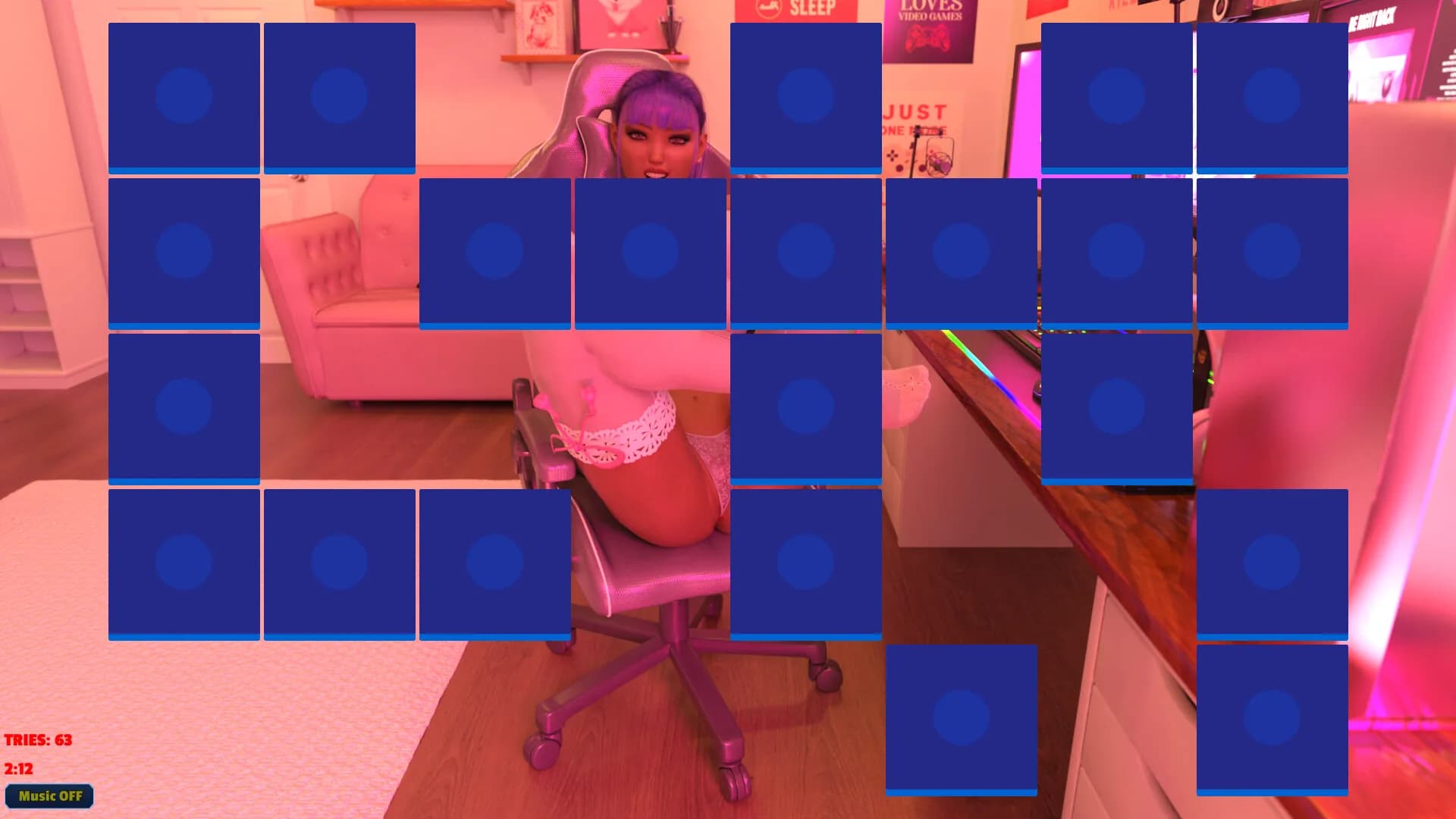 Sexy Memory Puzzle - Gamer Girl görsel 2