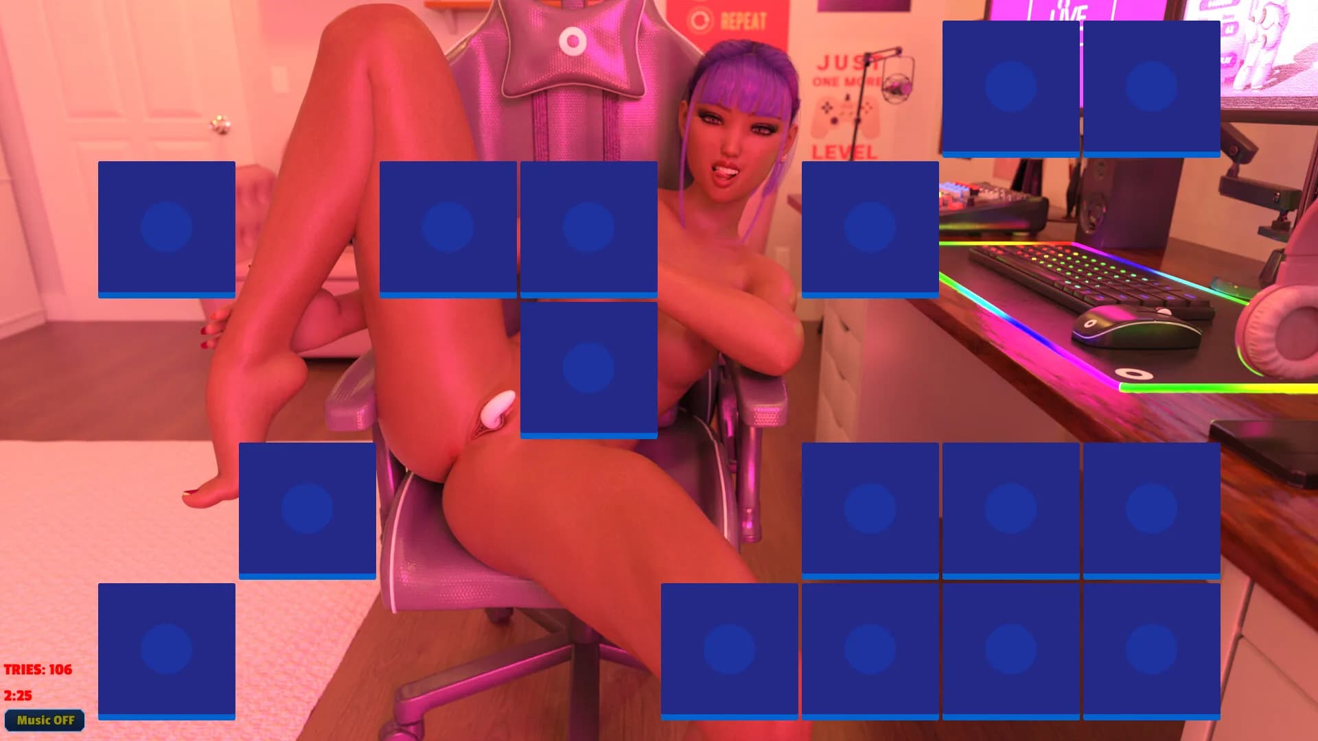 Sexy Memory Puzzle - Gamer Girl görsel 5