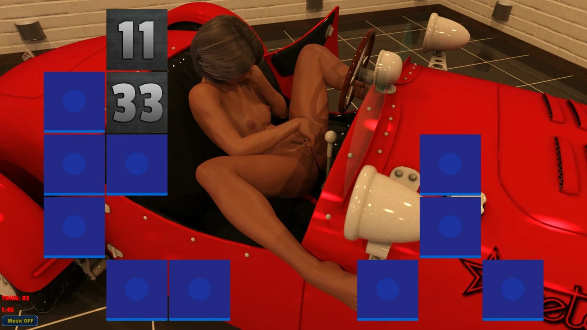 Sexy Memory Puzzle - Sports Car Girl görsel 6