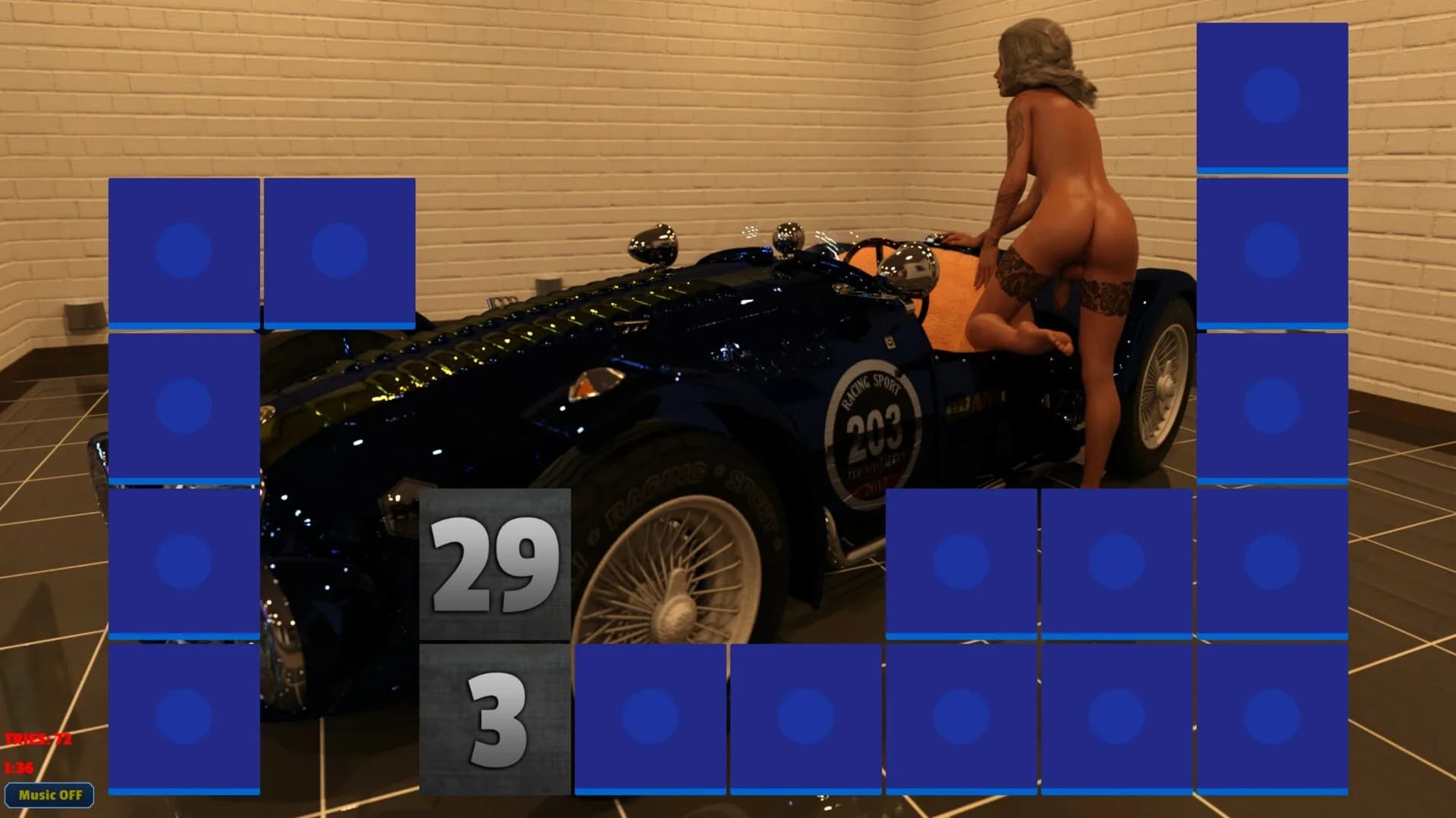 Sexy Memory Puzzle - Sports Car Futanari görsel 2