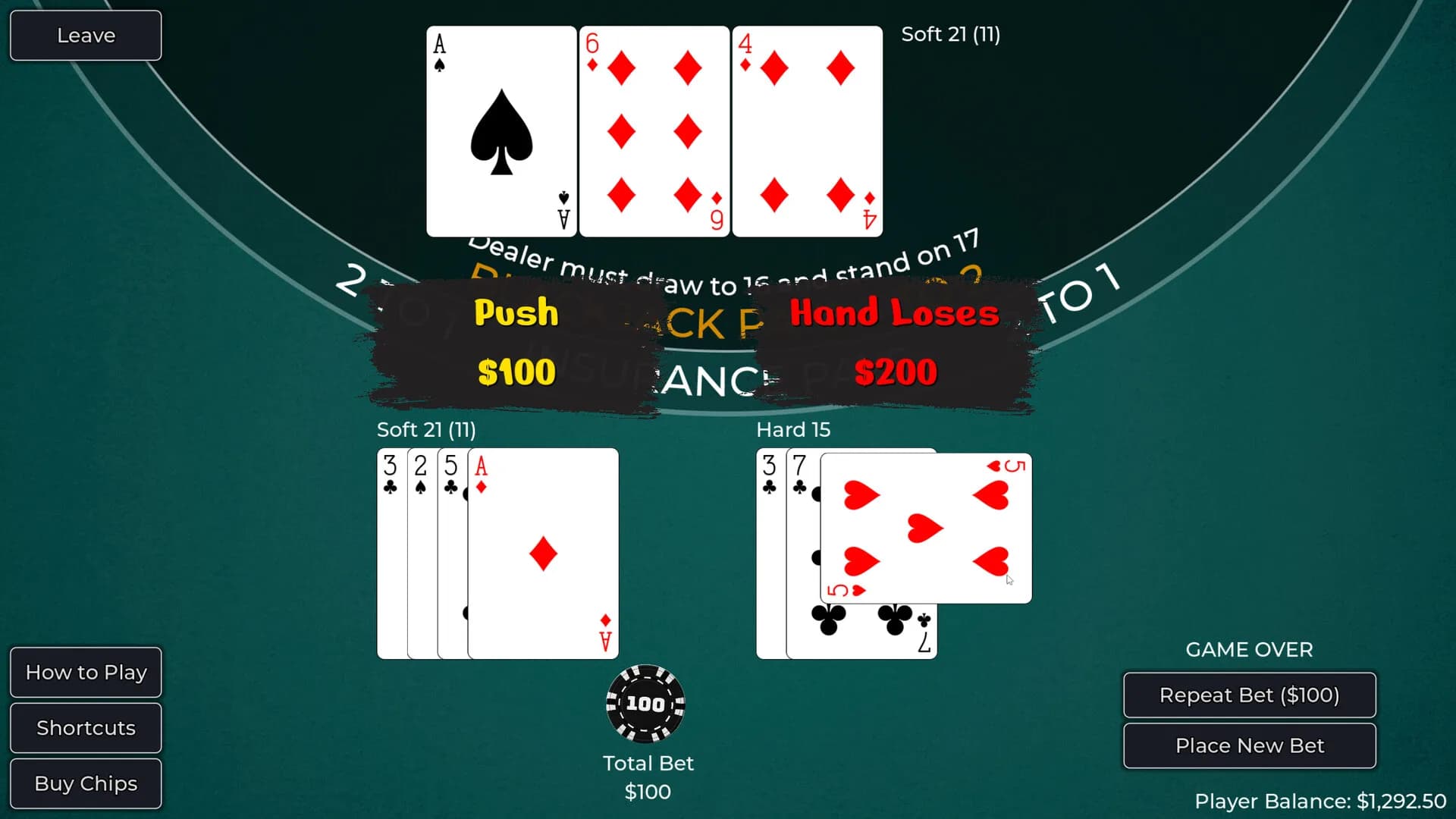 Player vs. Dealer Blackjack görsel 13