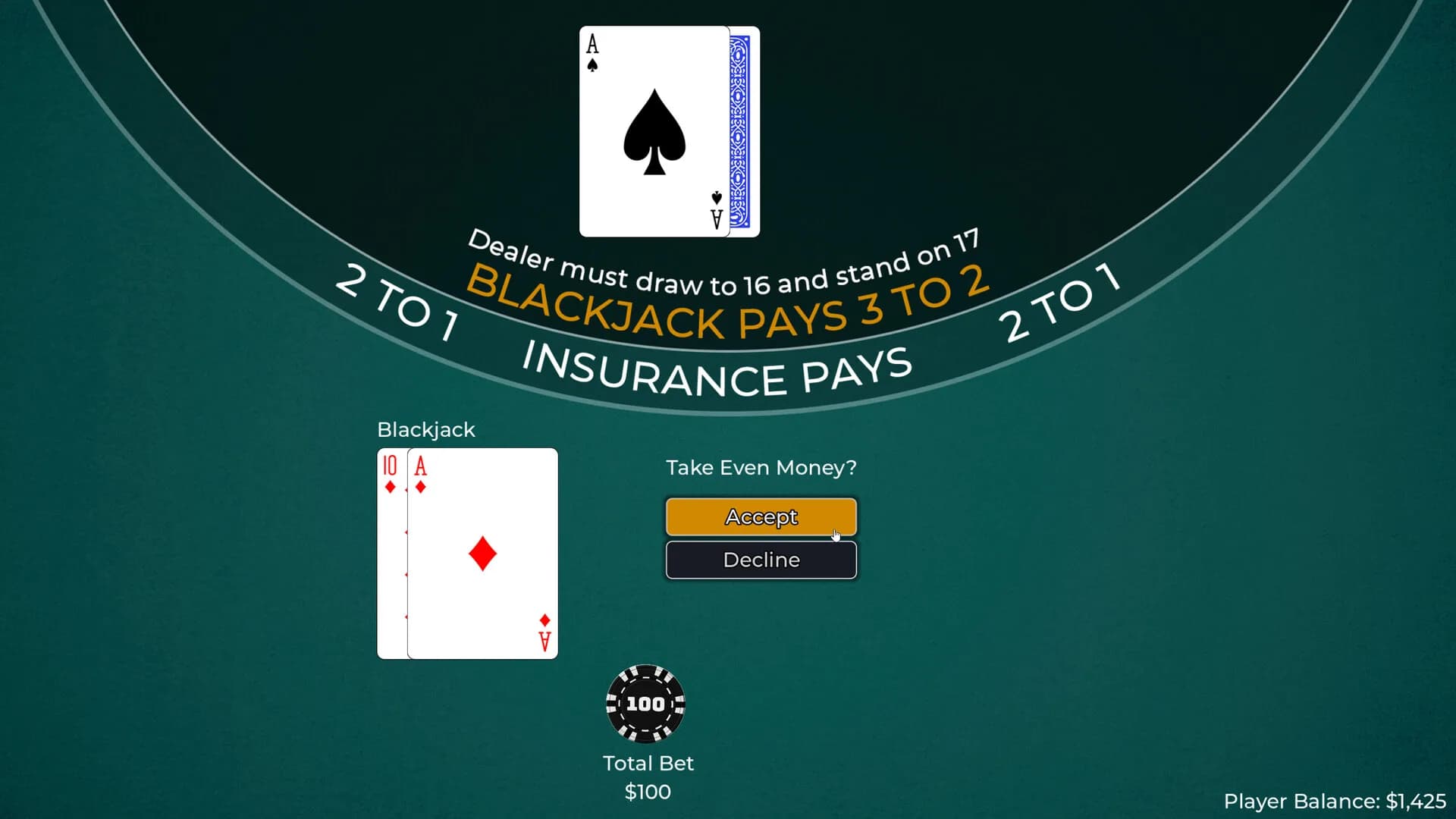 Player vs. Dealer Blackjack görsel 16