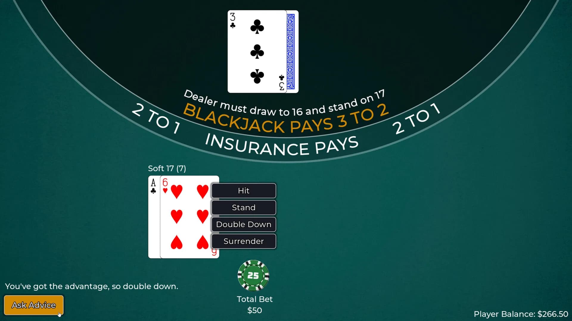 Player vs. Dealer Blackjack görsel 6