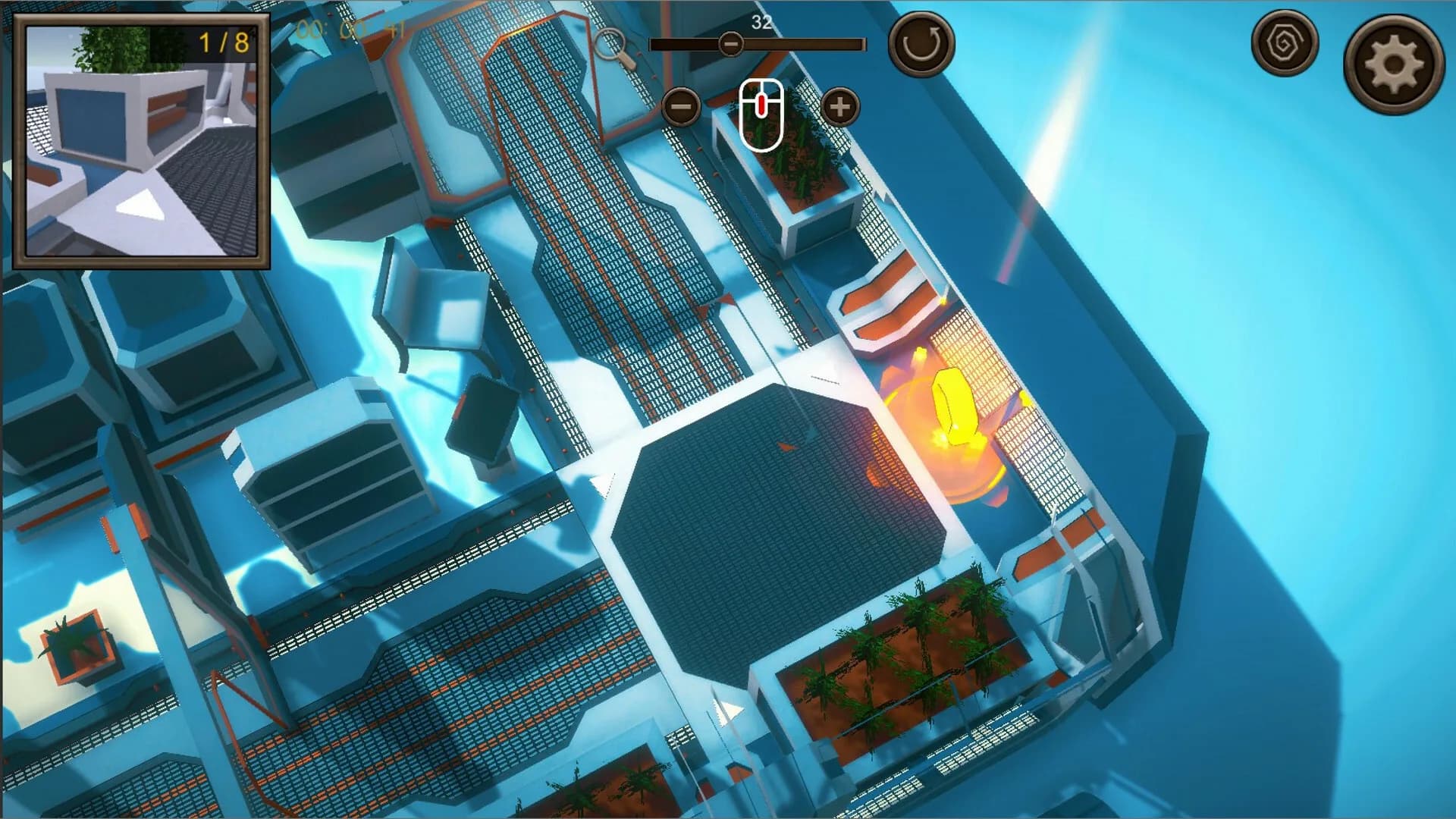 Hidden Space Station Top-Down 3D görsel 2