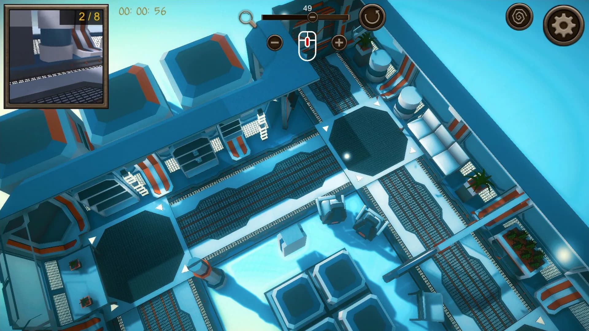 Hidden Space Station Top-Down 3D görsel 4