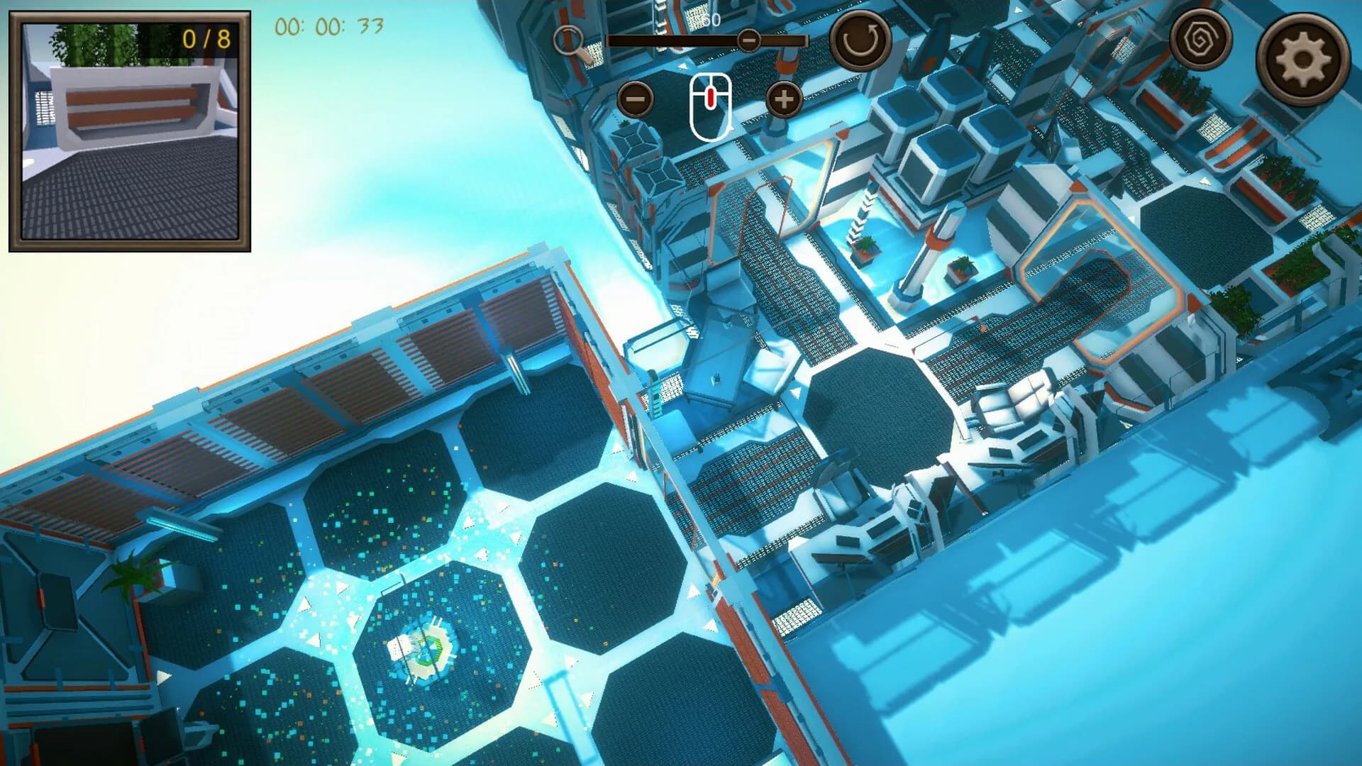 Hidden Space Station Top-Down 3D görsel 5