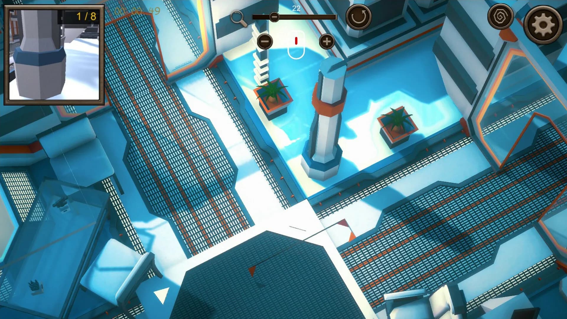 Hidden Space Station Top-Down 3D görsel 6