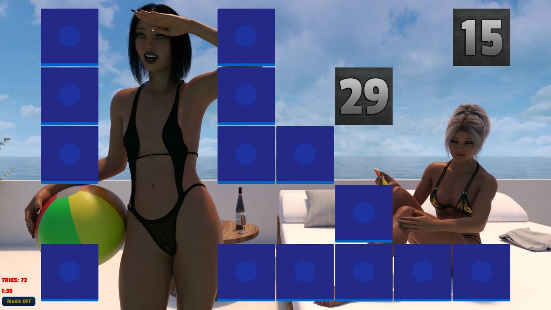 Sexy Memory Puzzle - Pool Girls görsel 5