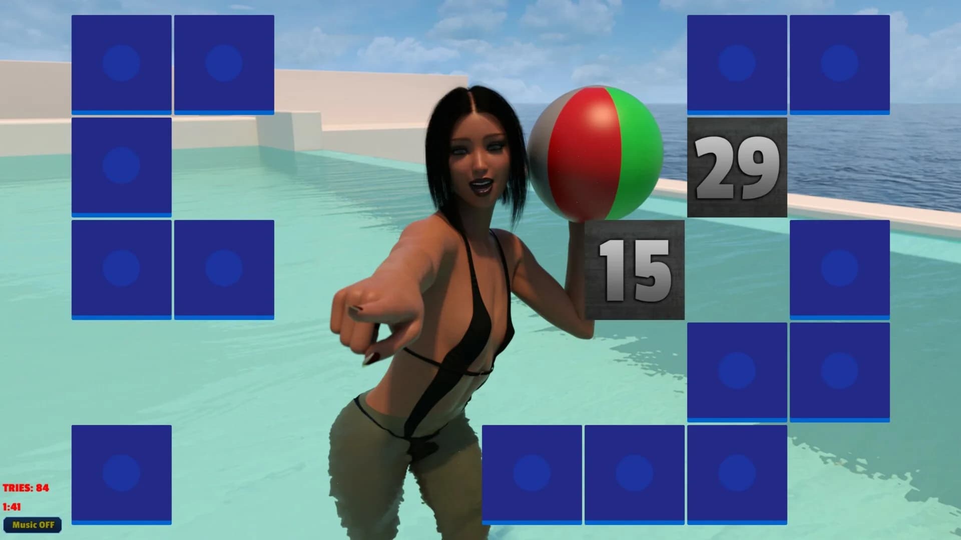 Sexy Memory Puzzle - Pool Girls görsel 6