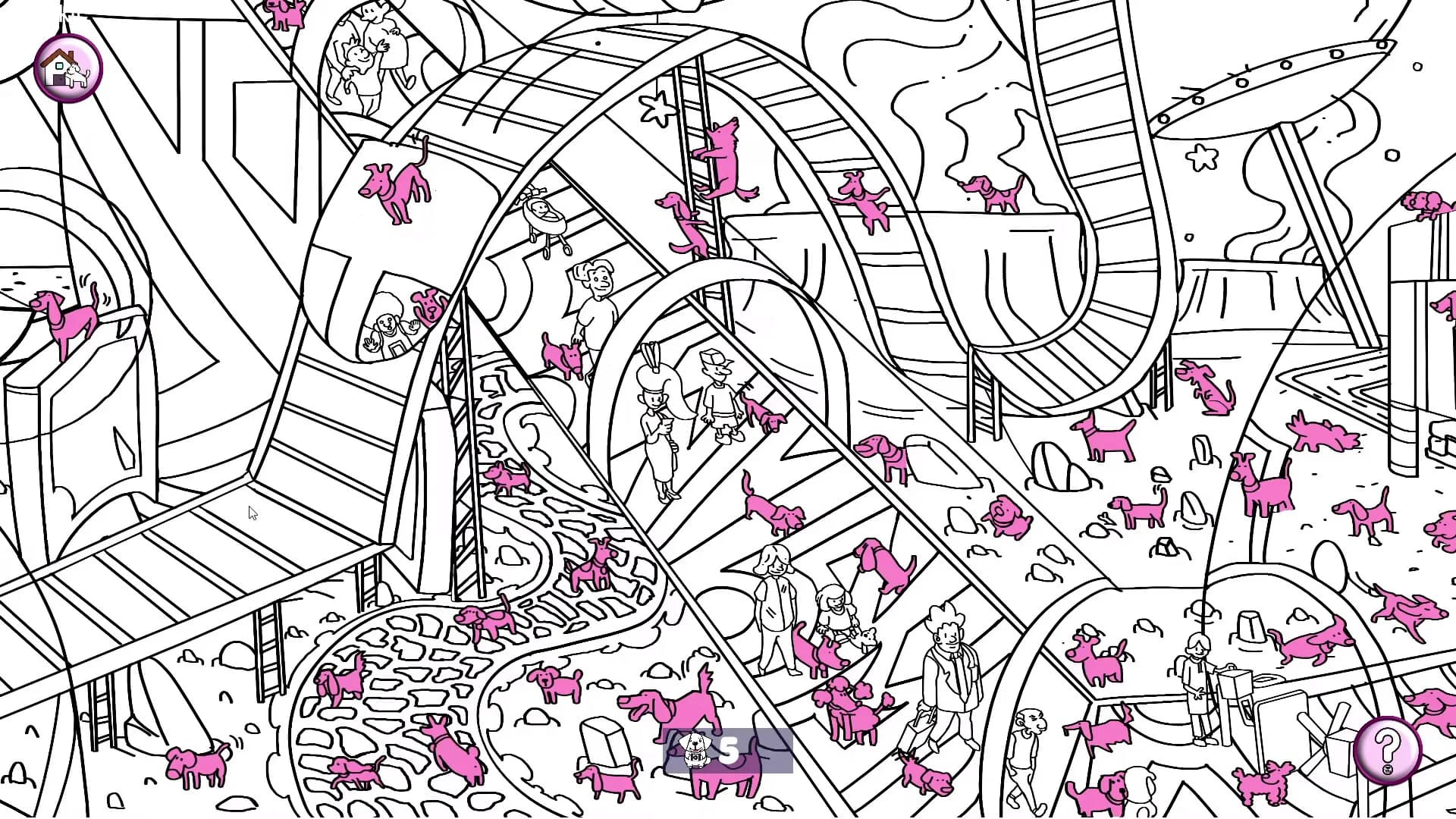 101 Cute Playland Dogs: Find & Paint görsel 8