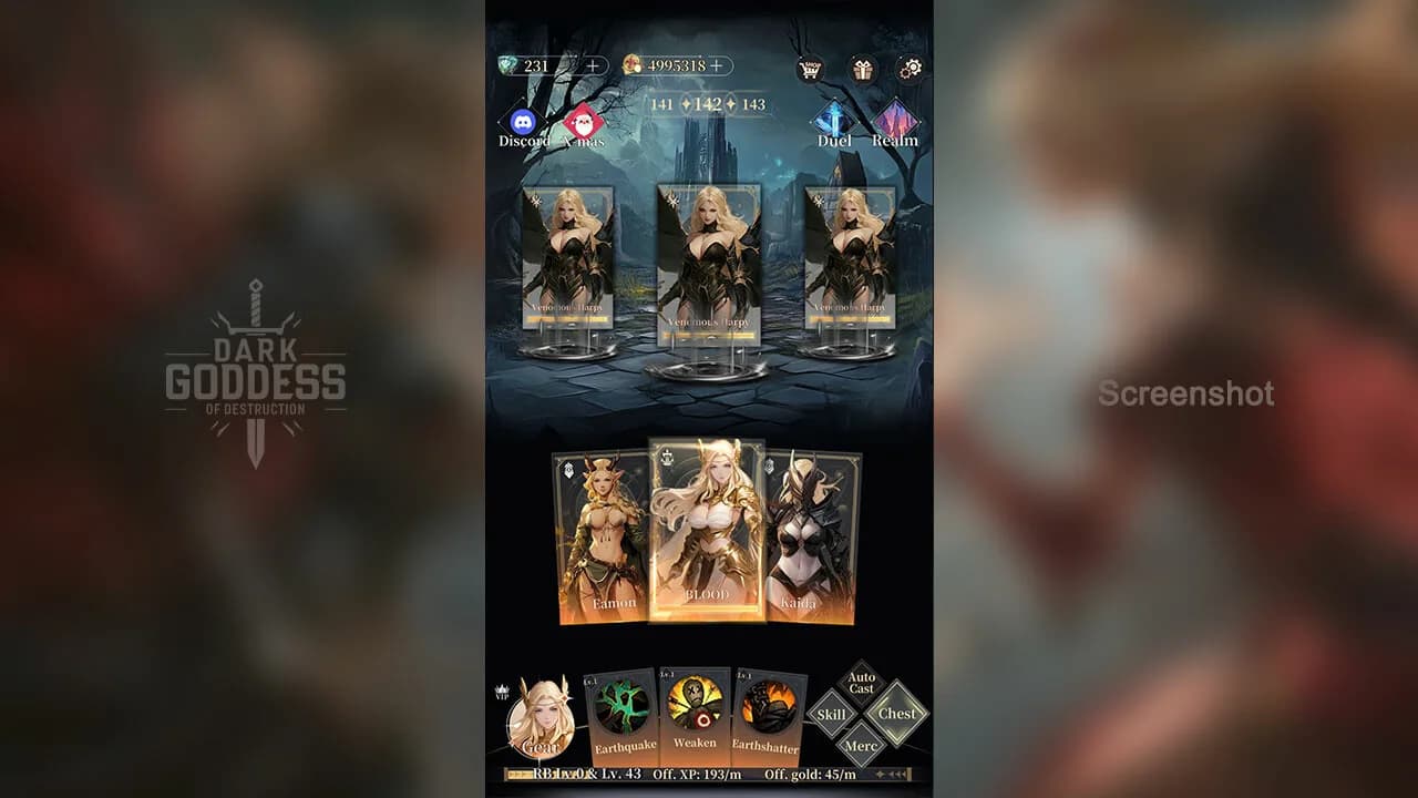 Dark Goddess of Destruction: Idle görsel 8