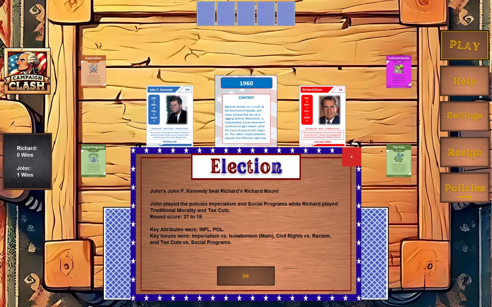 Campaign Clash: The U.S. History Card Game görsel 2