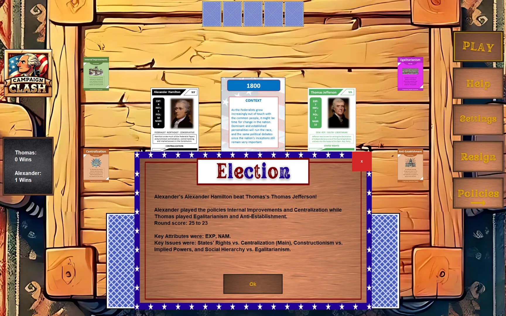 Campaign Clash: The U.S. History Card Game görsel 4