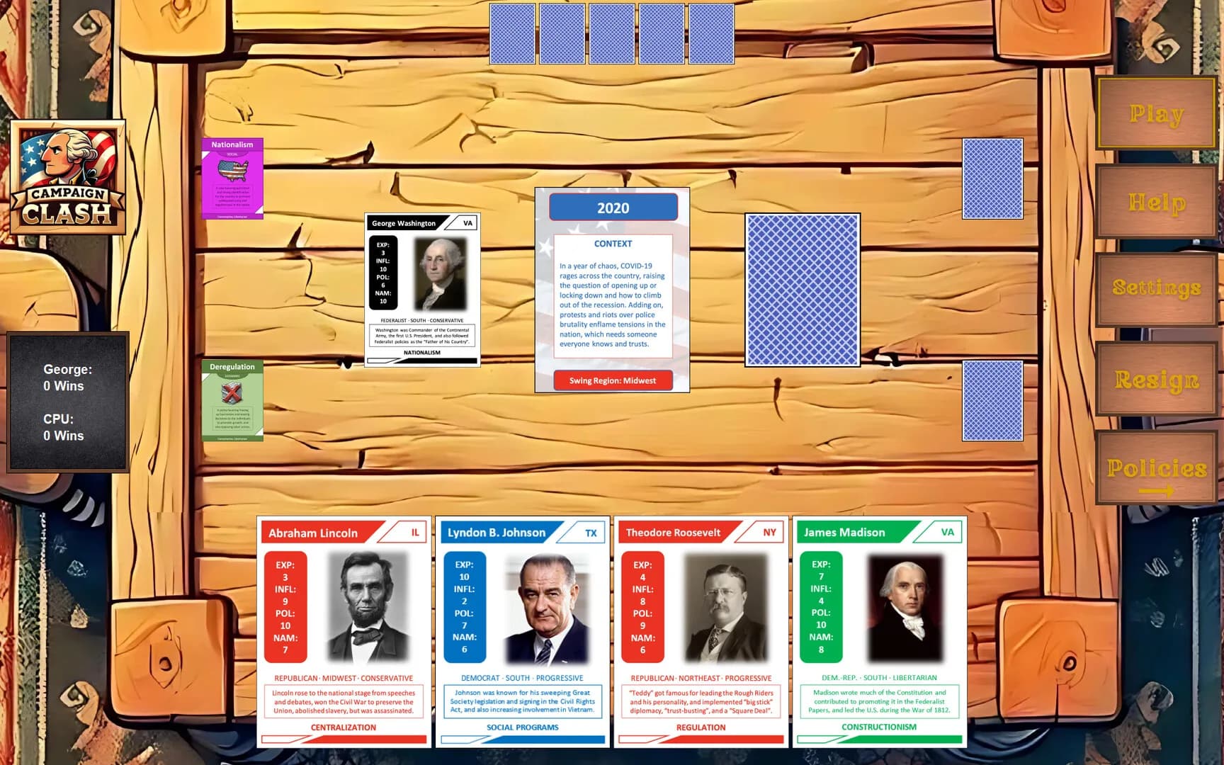 Campaign Clash: The U.S. History Card Game görsel 5