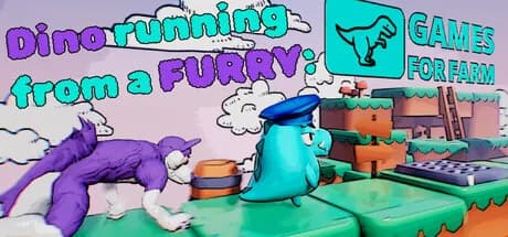 Dino running from a FURRY: GAMESFORFARM görsel 1