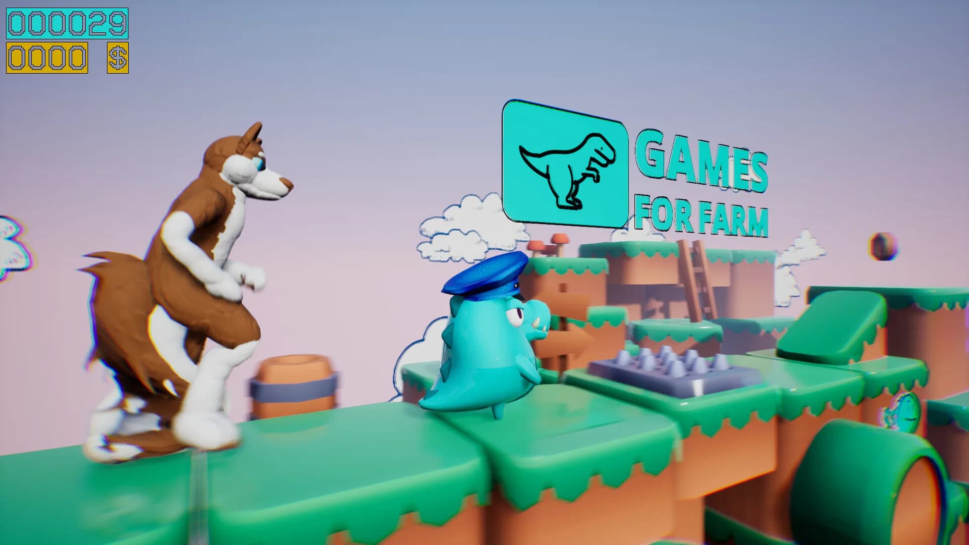 Dino running from a FURRY: GAMESFORFARM görsel 7