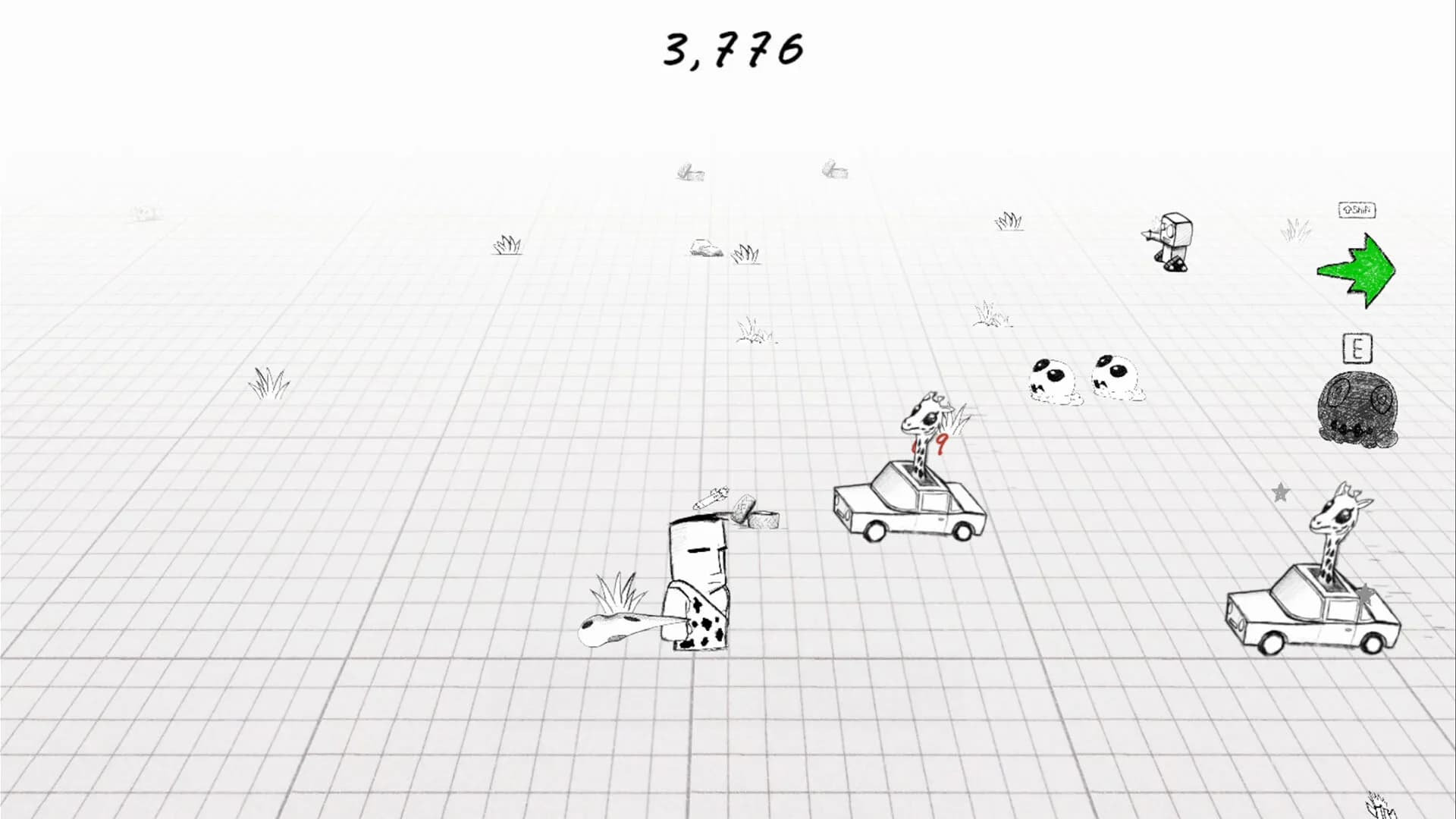 Caveman hits Giraffe in a Car görsel 2