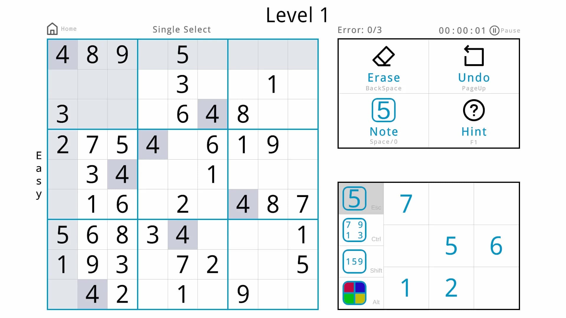 Minimalist Sudoku görsel 5