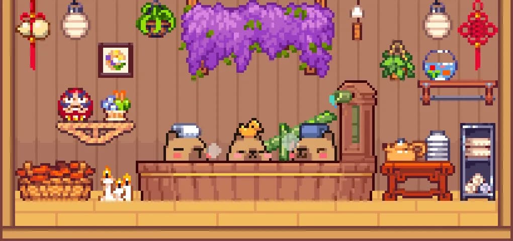 卡皮巴拉的幸福时光 Capybara's Happytime görsel 4