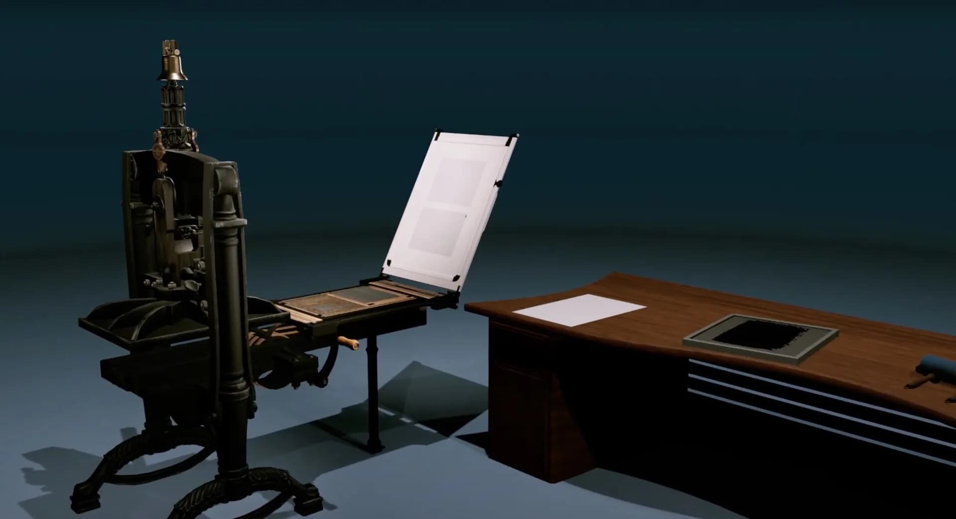 19th-century Printing Press Experience VR görsel 3