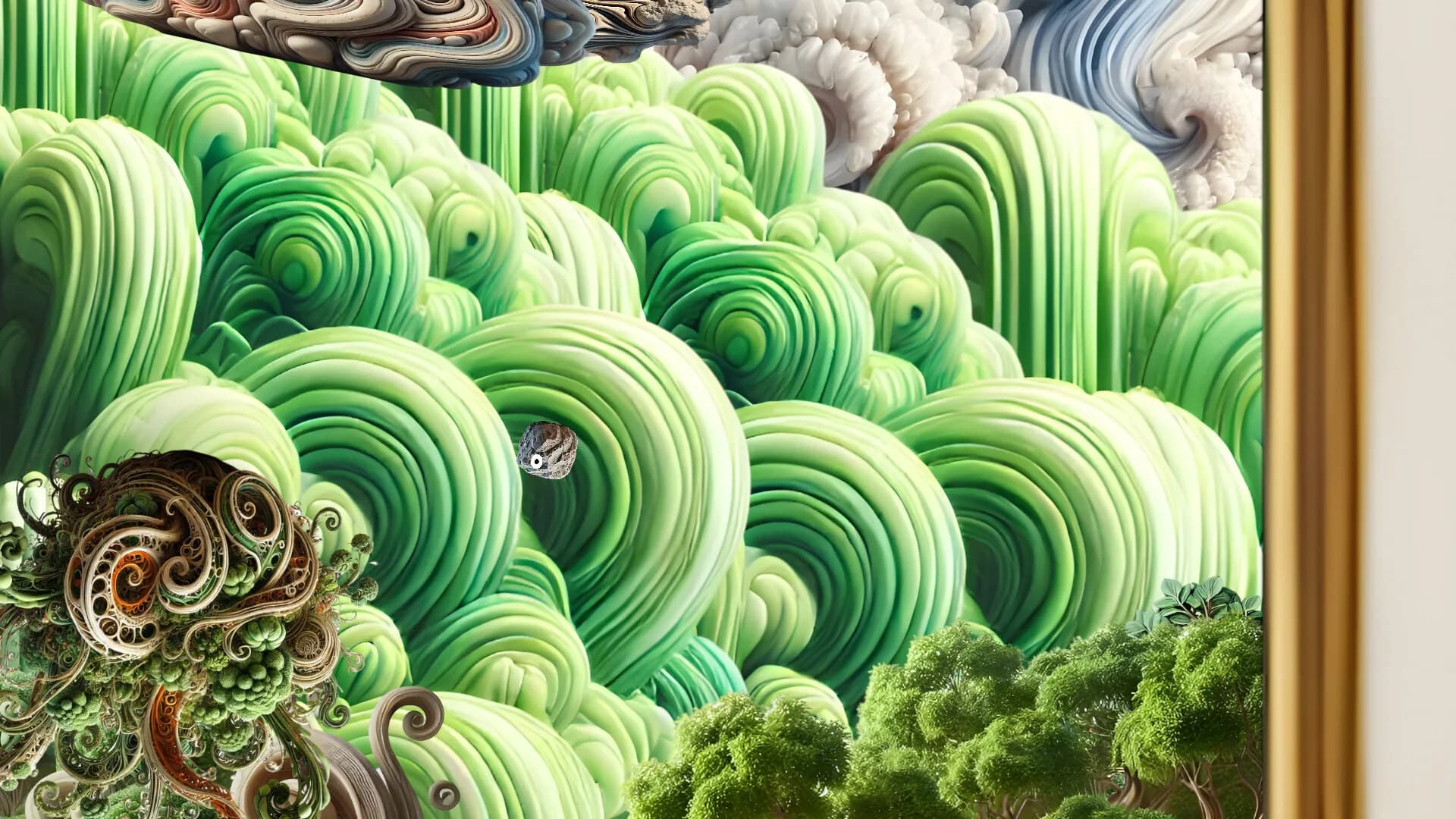 The Hyperreal Rock in a Surreal World görsel 4